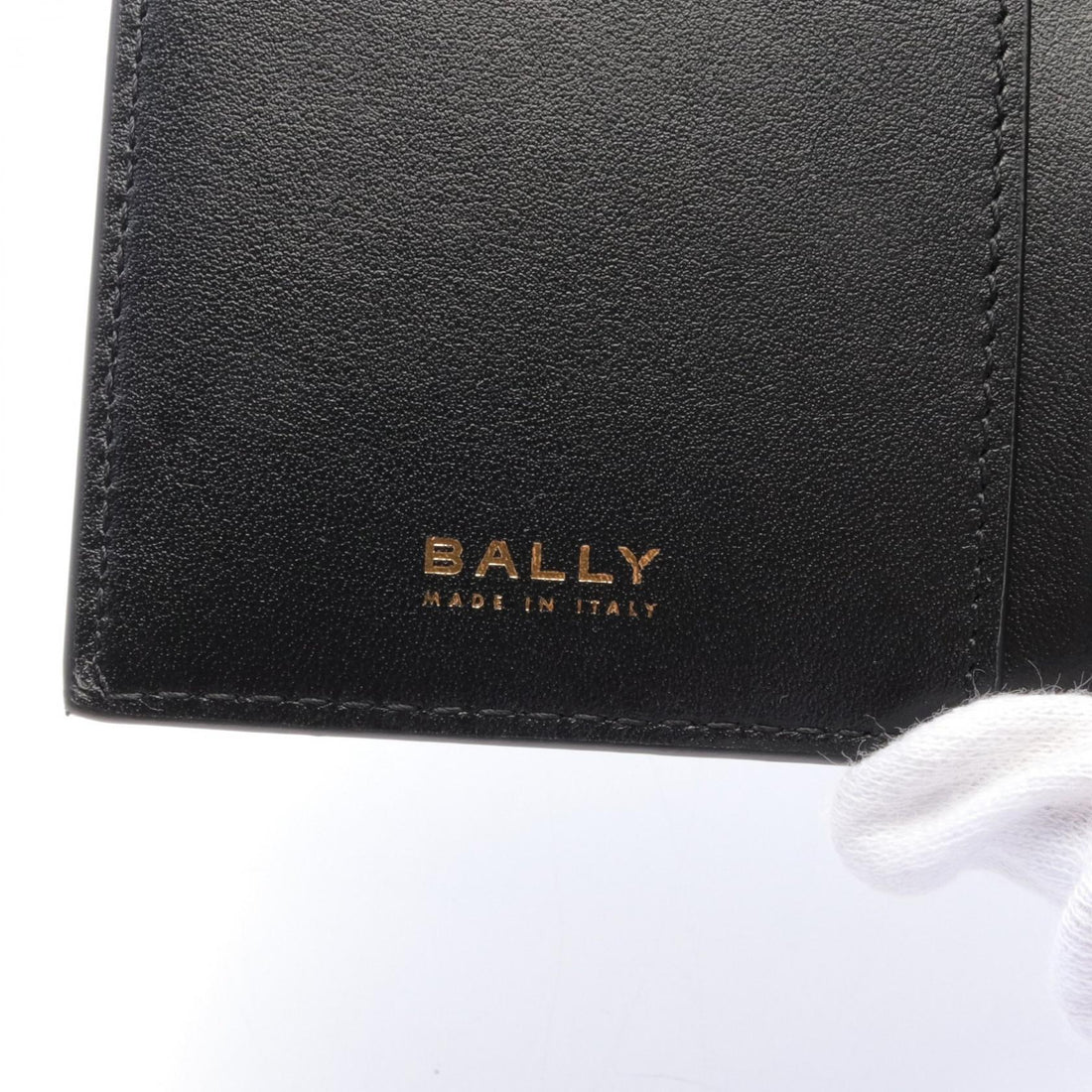 Bally TILT COMPACT Leather Wallet Black