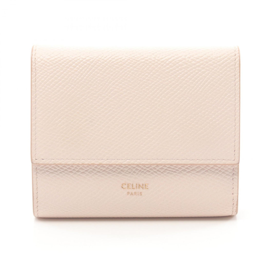 Celine Small Trifold Leather Wallet Pink