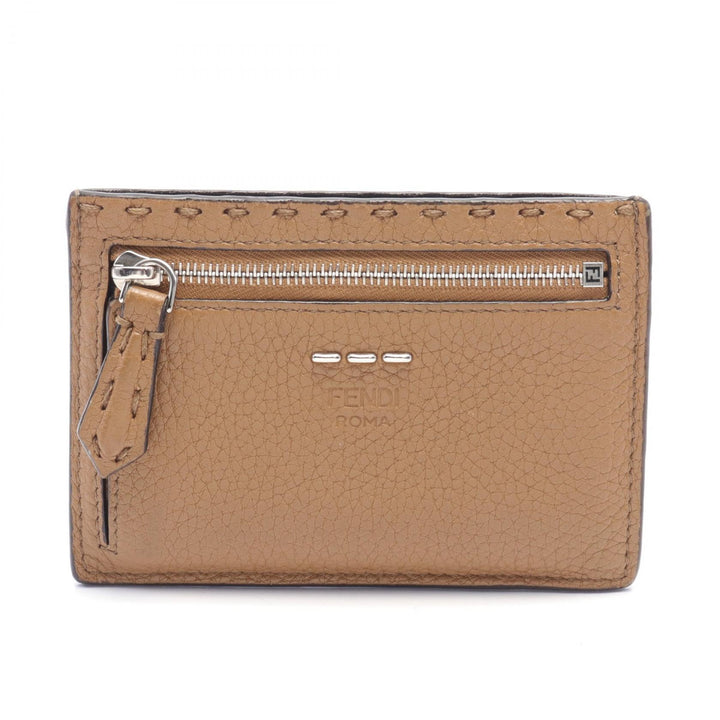 Fendi Leather Fragment Coin Case Wallet