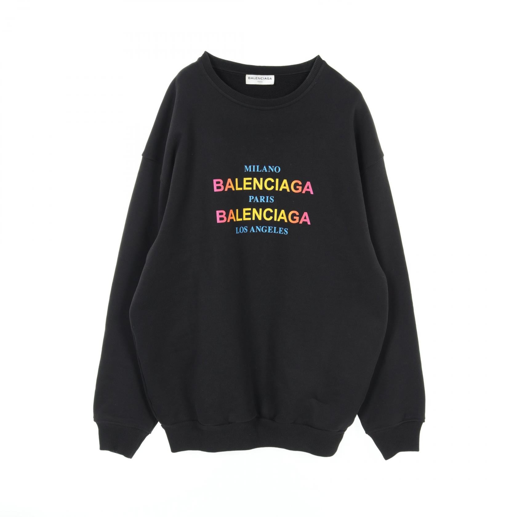 Balenciaga Cotton Sweatshirt Black Multi