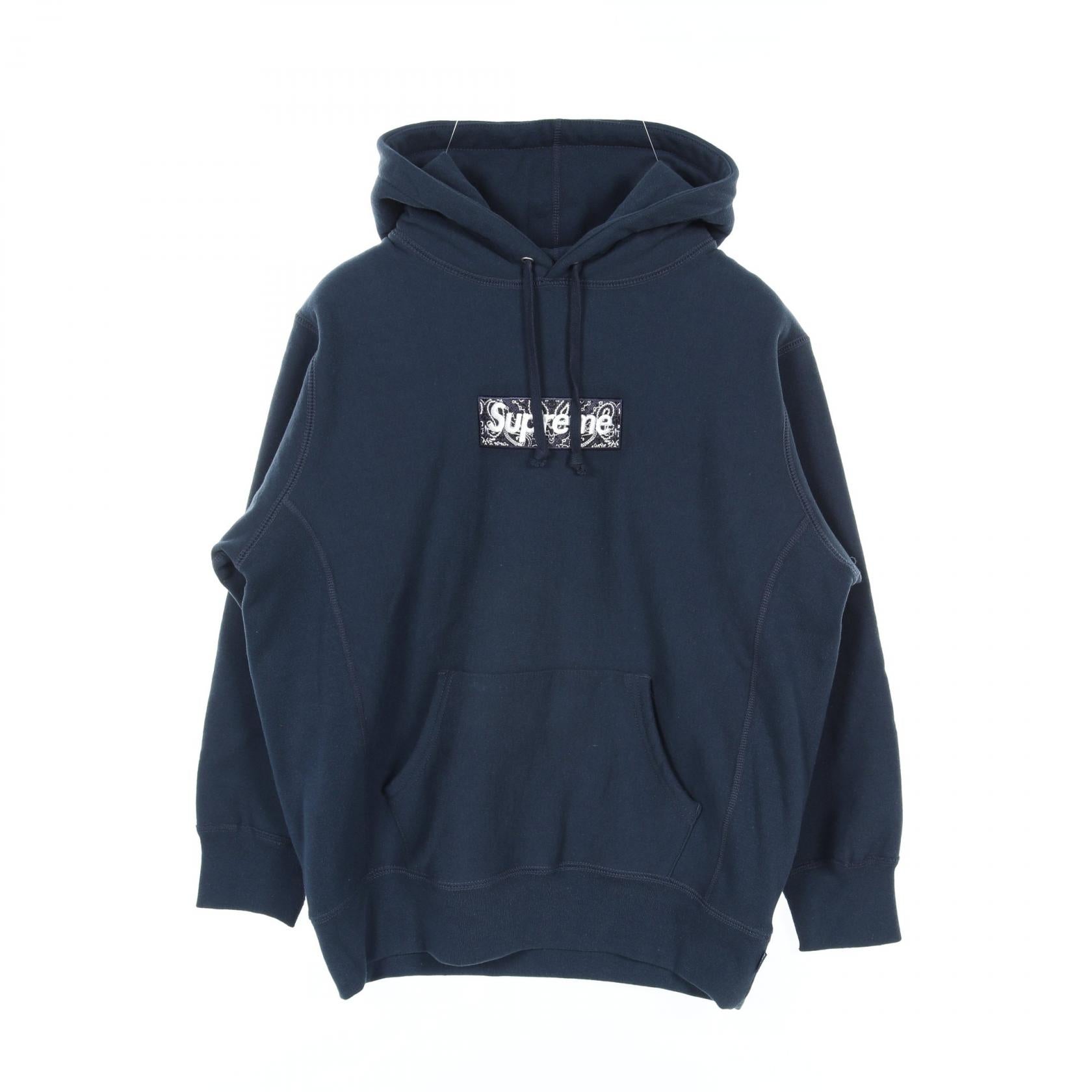 Supreme Bandana Box Logo Hooded Sweatshirt Navy