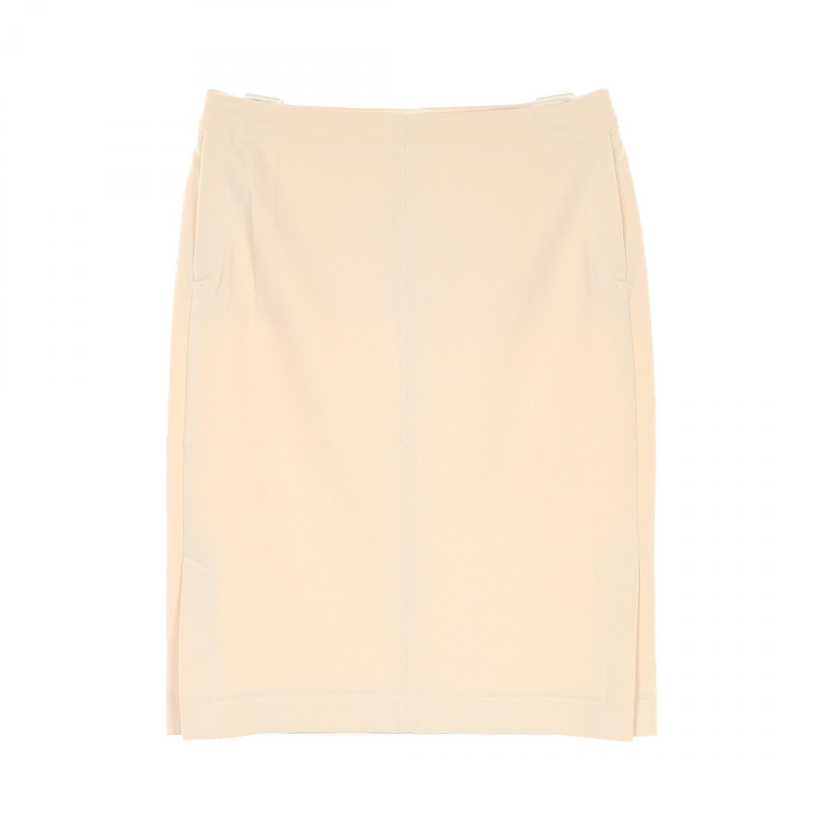 Hermes Wool Skirt Ivory