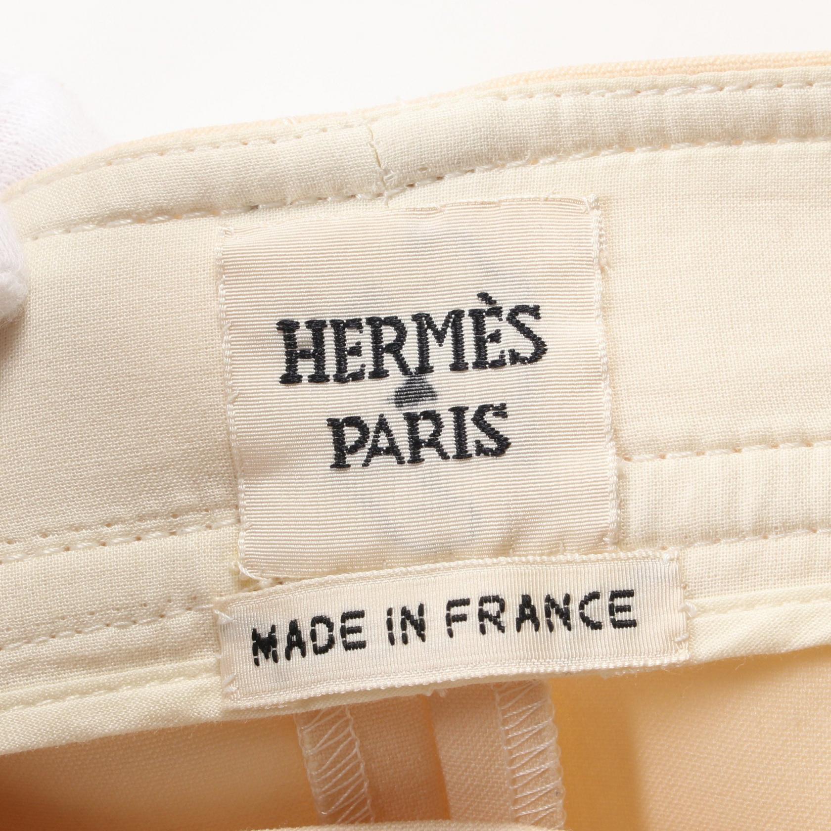 Hermes Wool Skirt Ivory