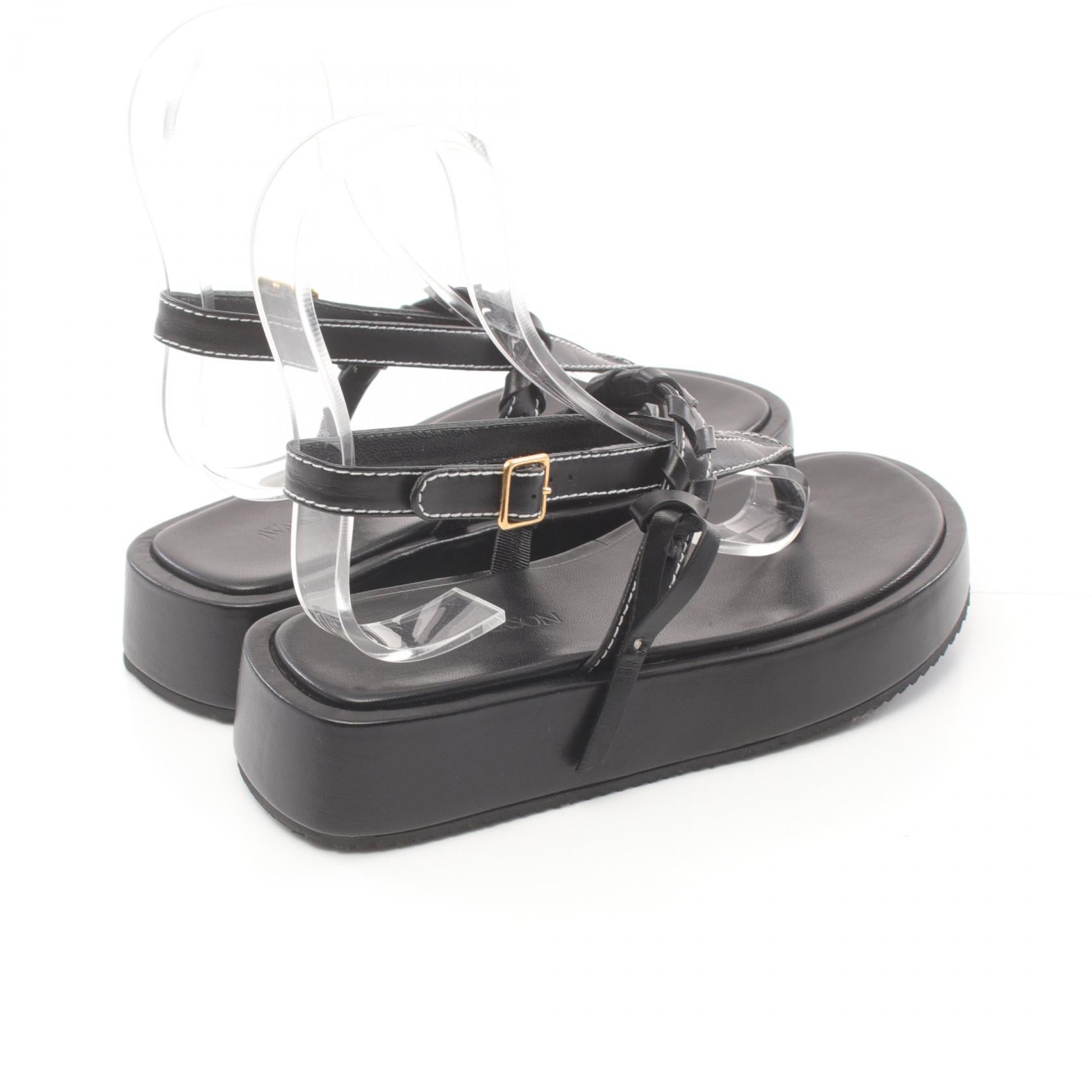 J.W.Anderson Leather Sandals Black ANW36008A