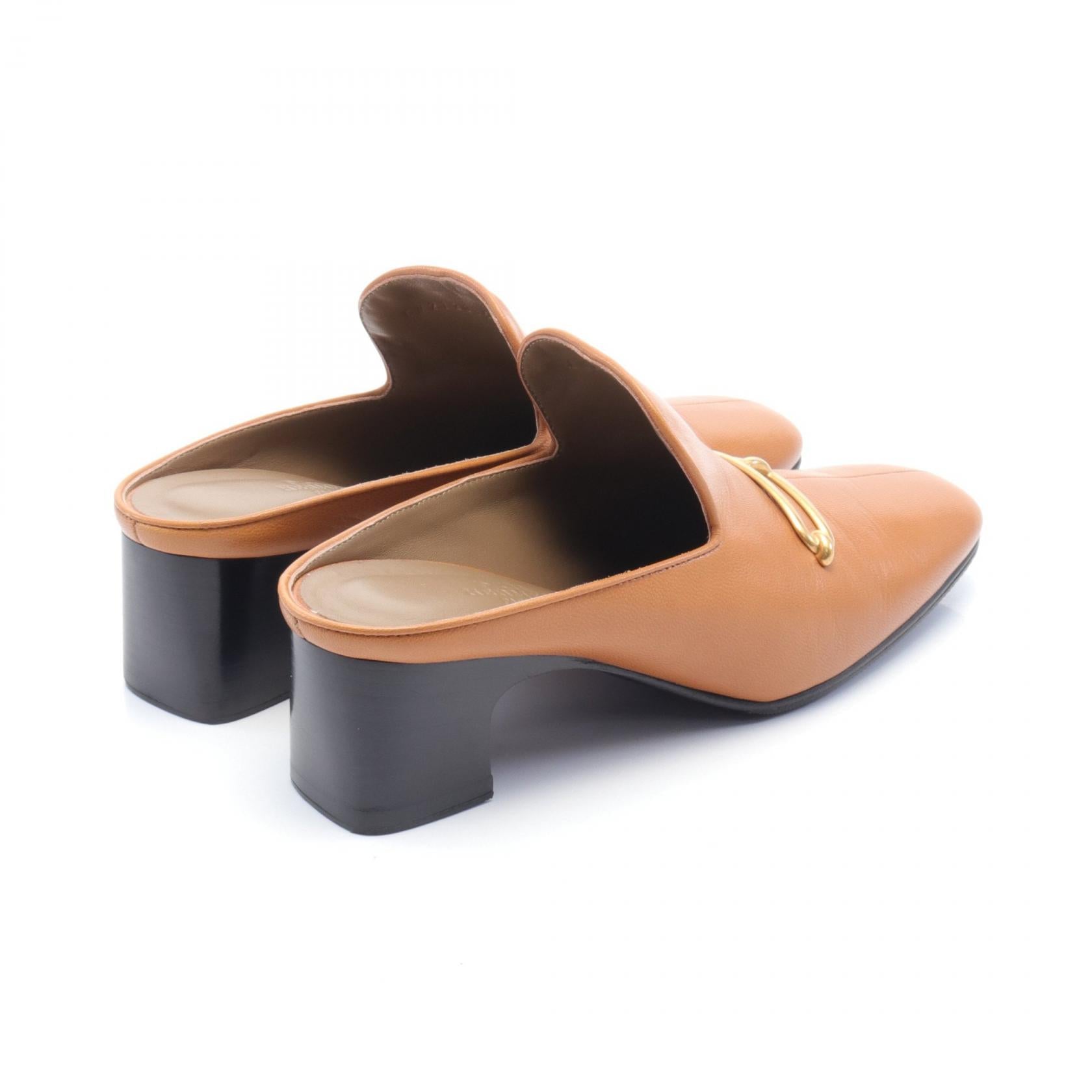 Hermes Diane Leather Mules Brown