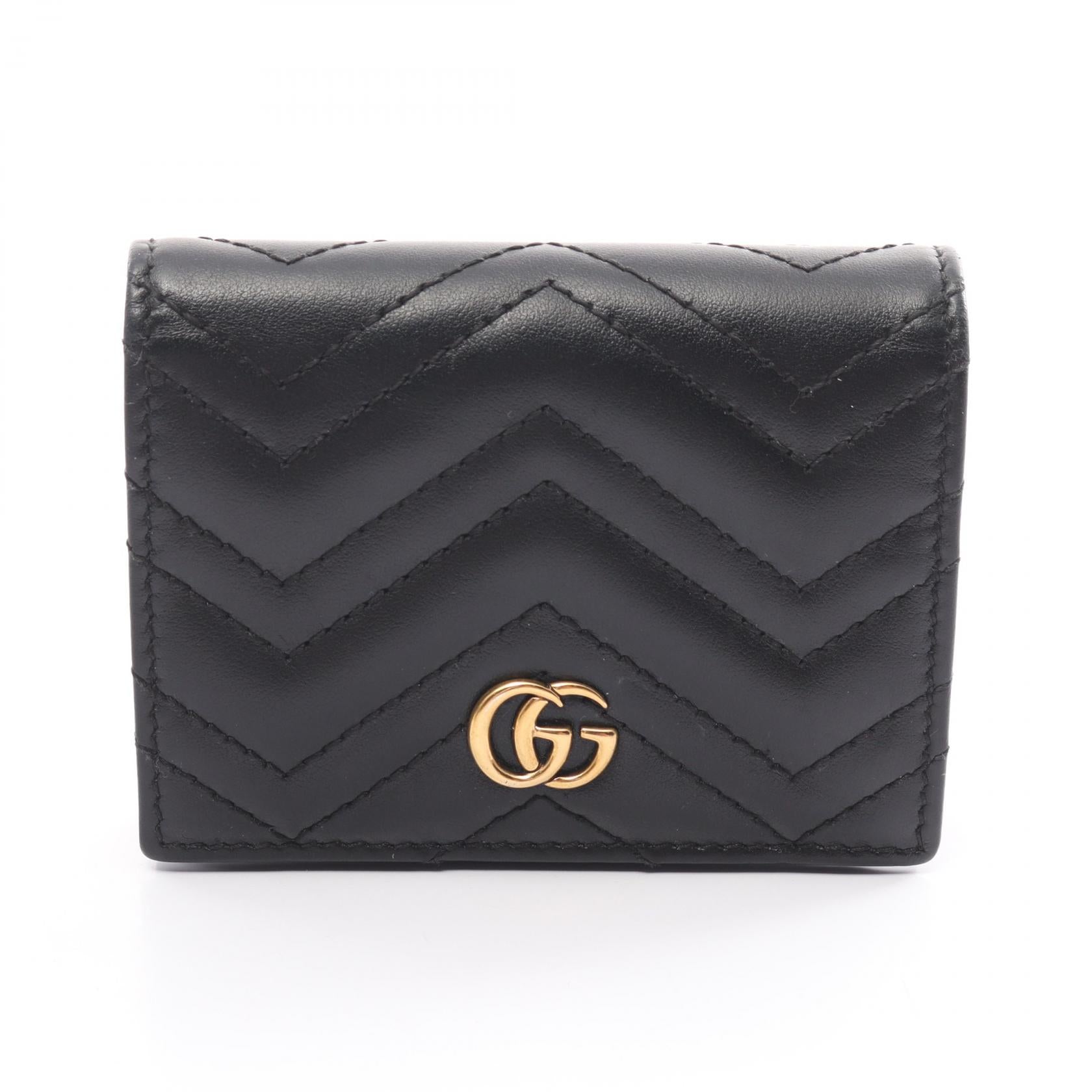 Gucci GG Marmont Leather Bifold Wallet Leather Short Wallet 466492 in Very Good Condition