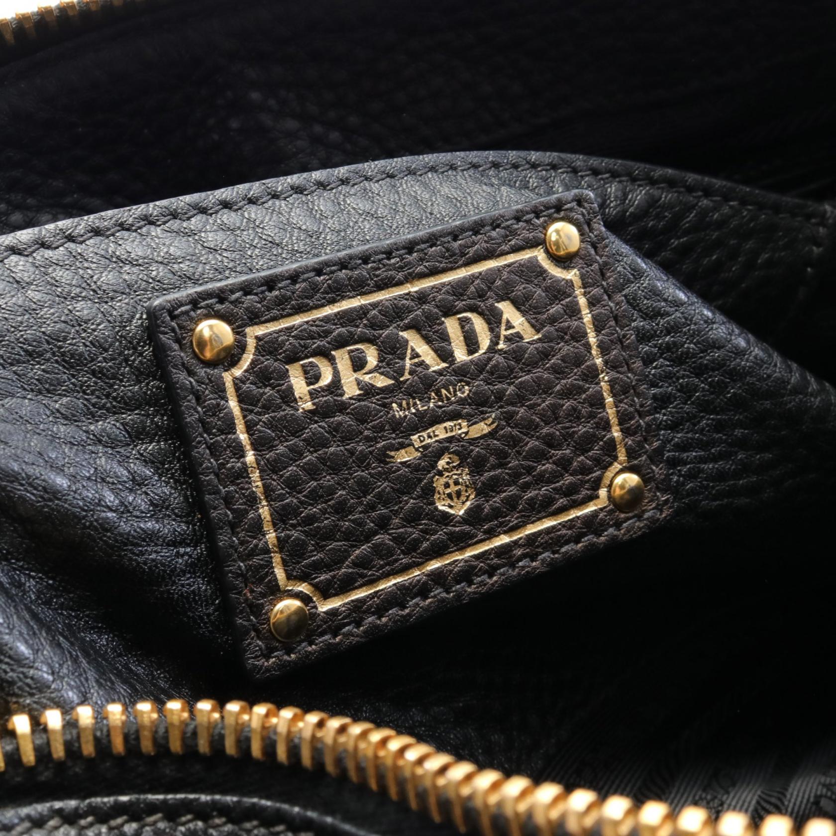 Prada Vitello Daino Zip Handbag  Leather Handbag BL0805 in Great Condition