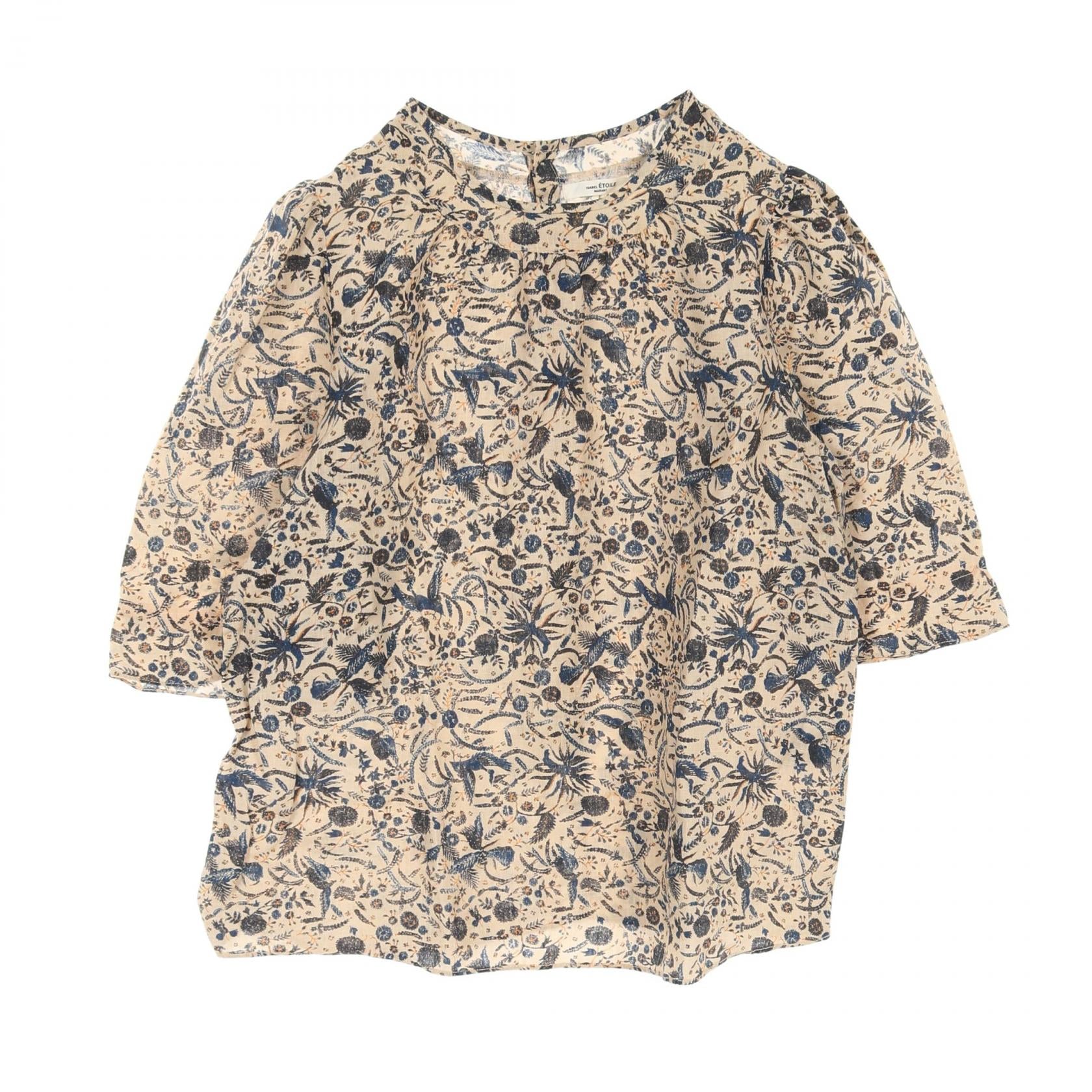 ETOILE ISABEL MARANT Blouse Fabric Beige/Navy/Multi