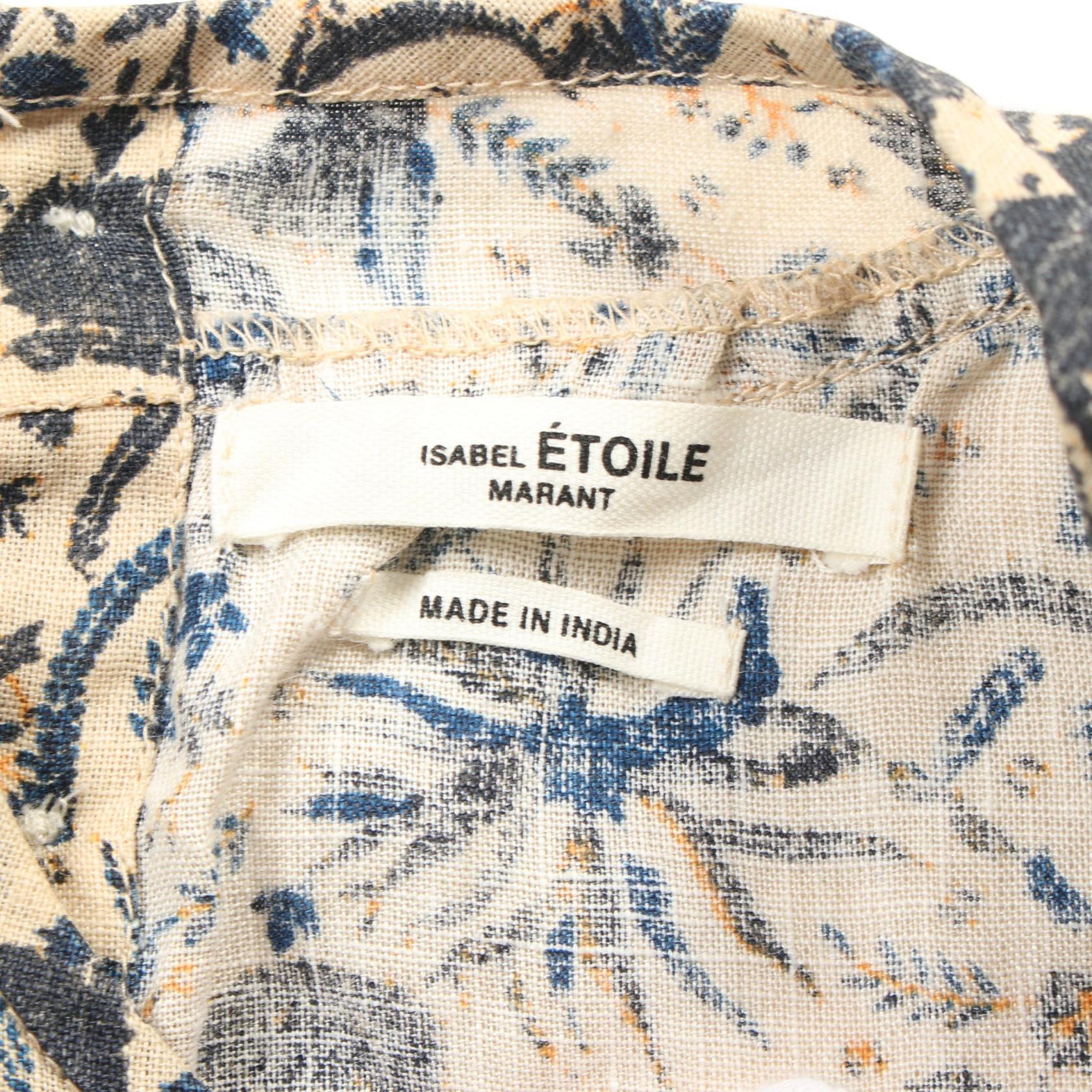 ETOILE ISABEL MARANT Blouse Fabric Beige/Navy/Multi