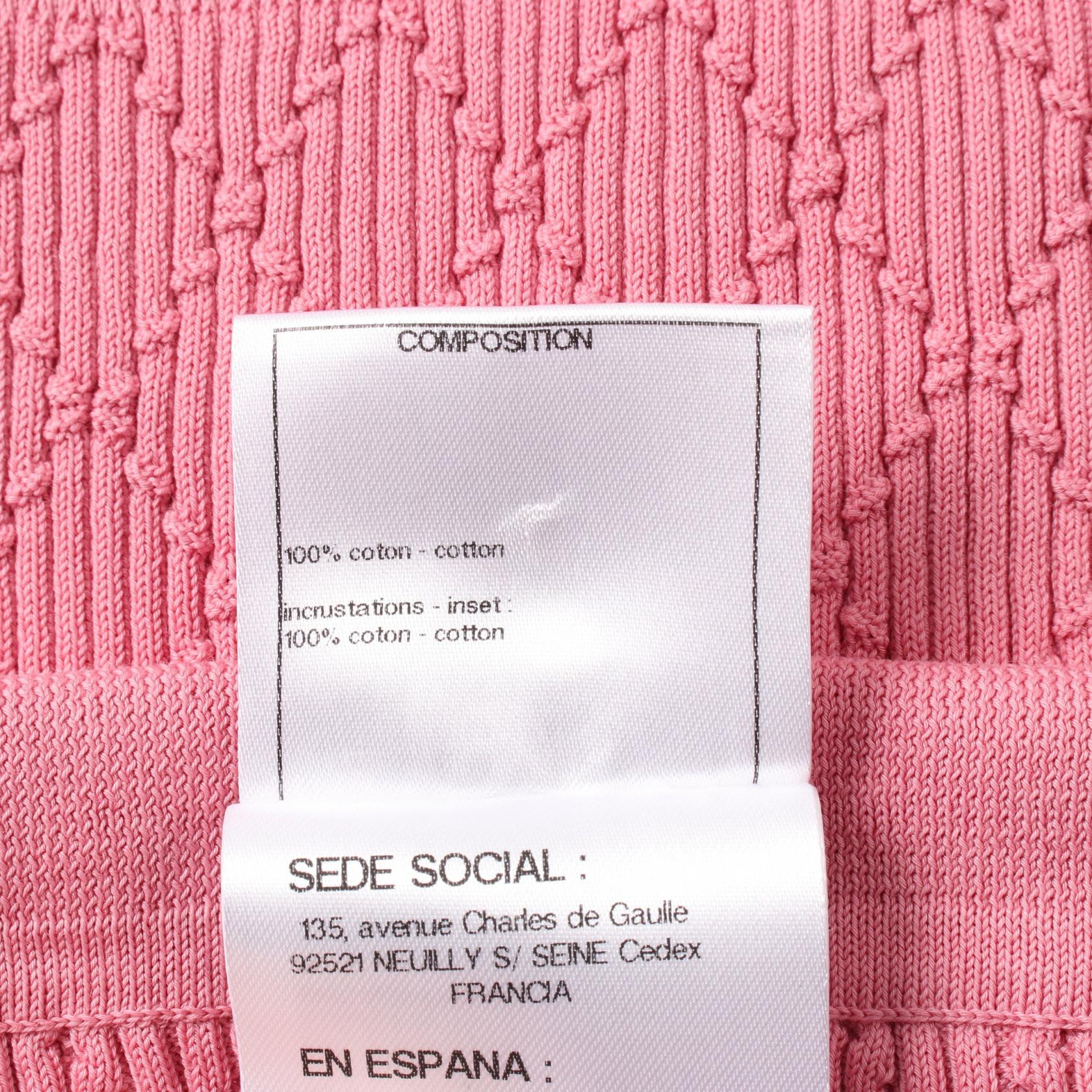 Chanel Matelasse Knit Cotton Top P45601