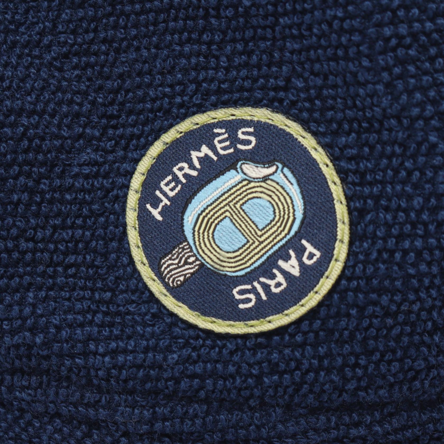 Hermes Cotton Harper Bucket Hat Navy