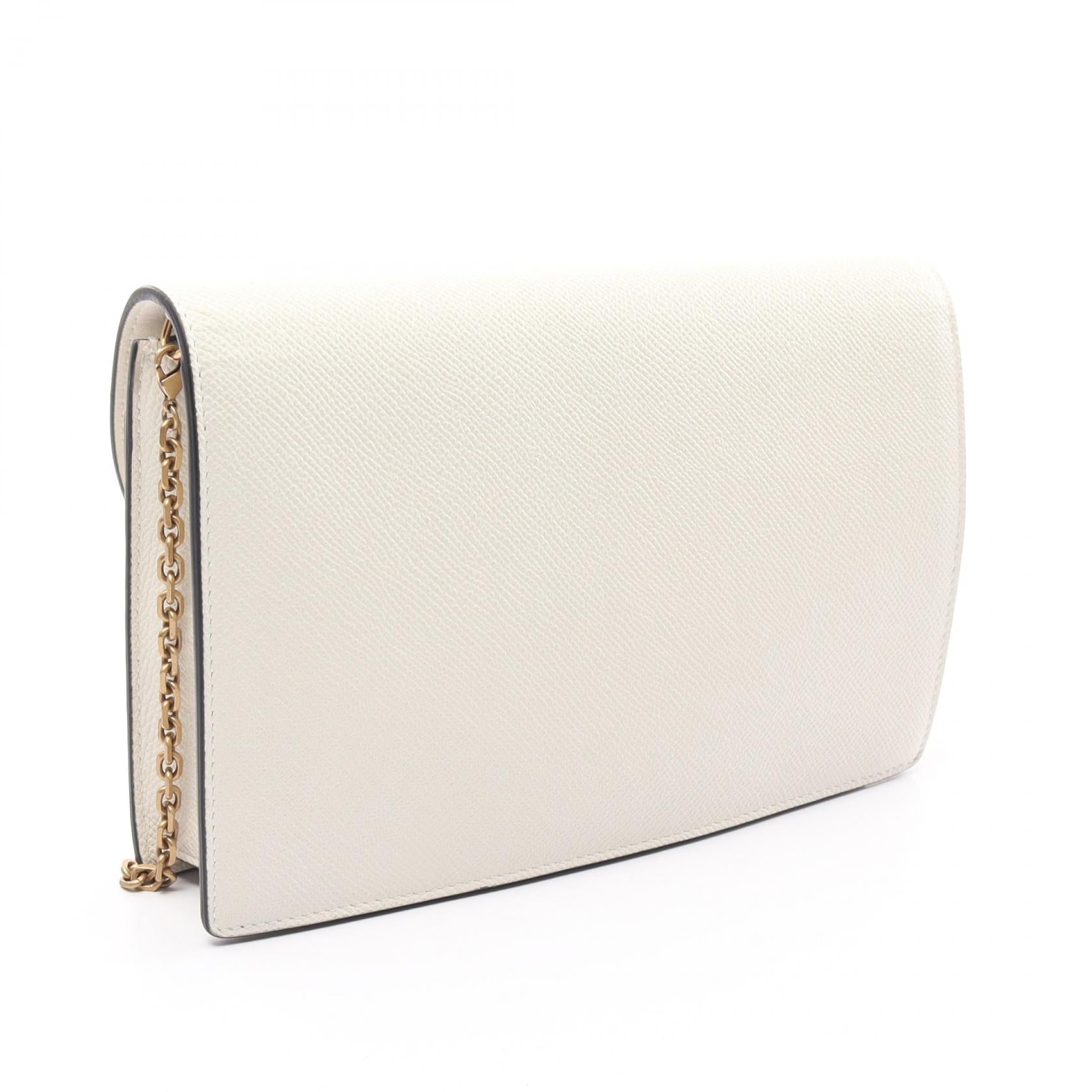 Christian Dior Leather Saddle Bag White