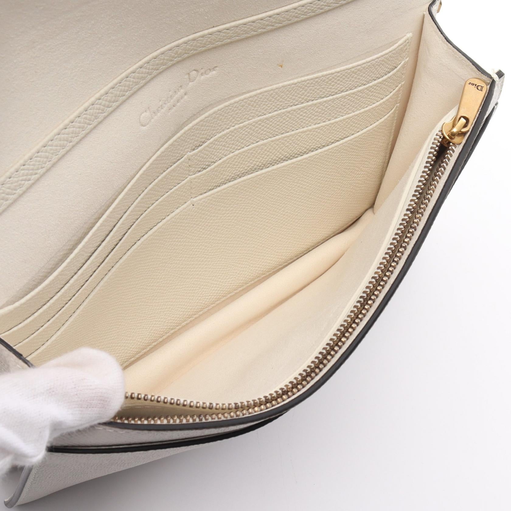 Christian Dior Leather Saddle Bag White