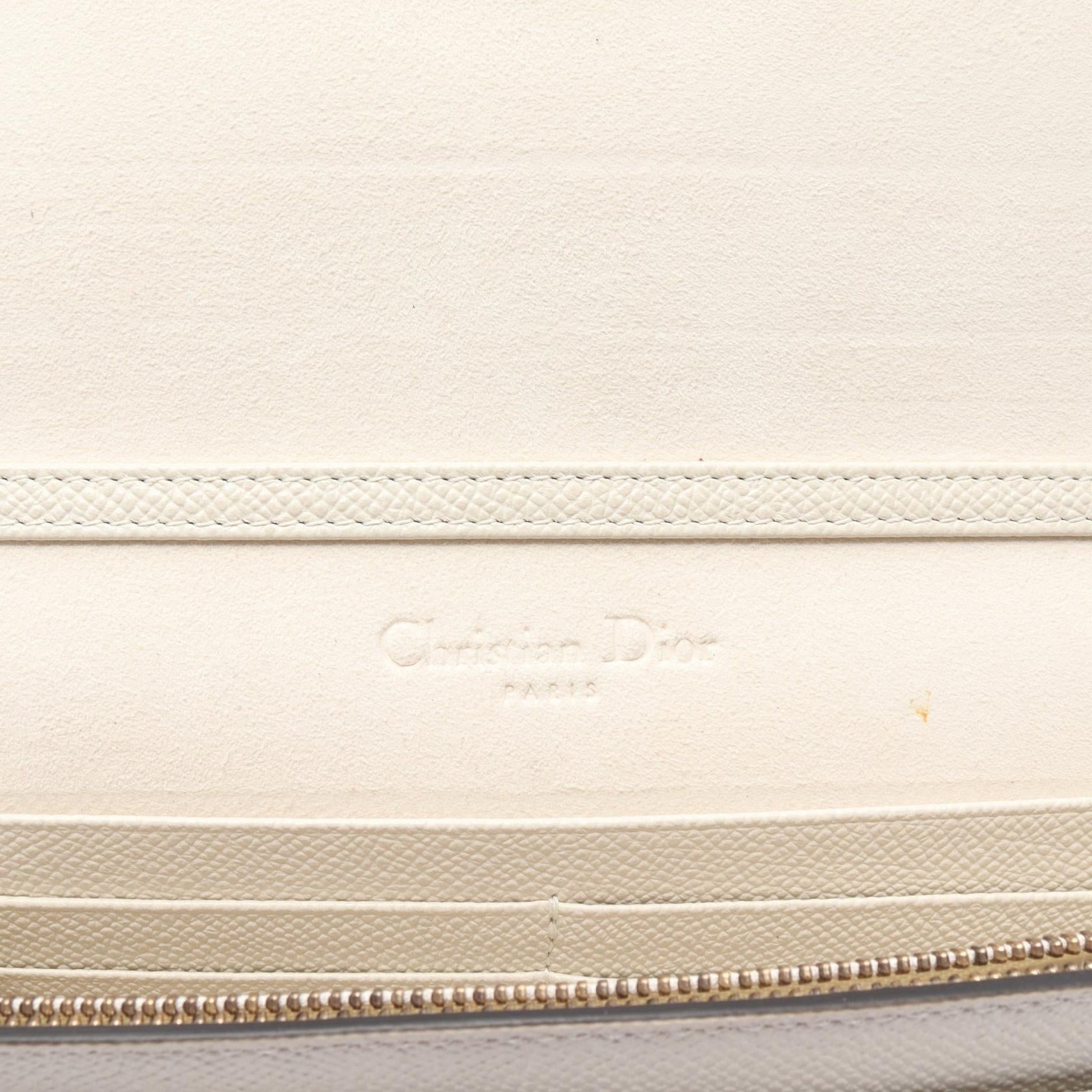 Christian Dior Leather Saddle Bag White