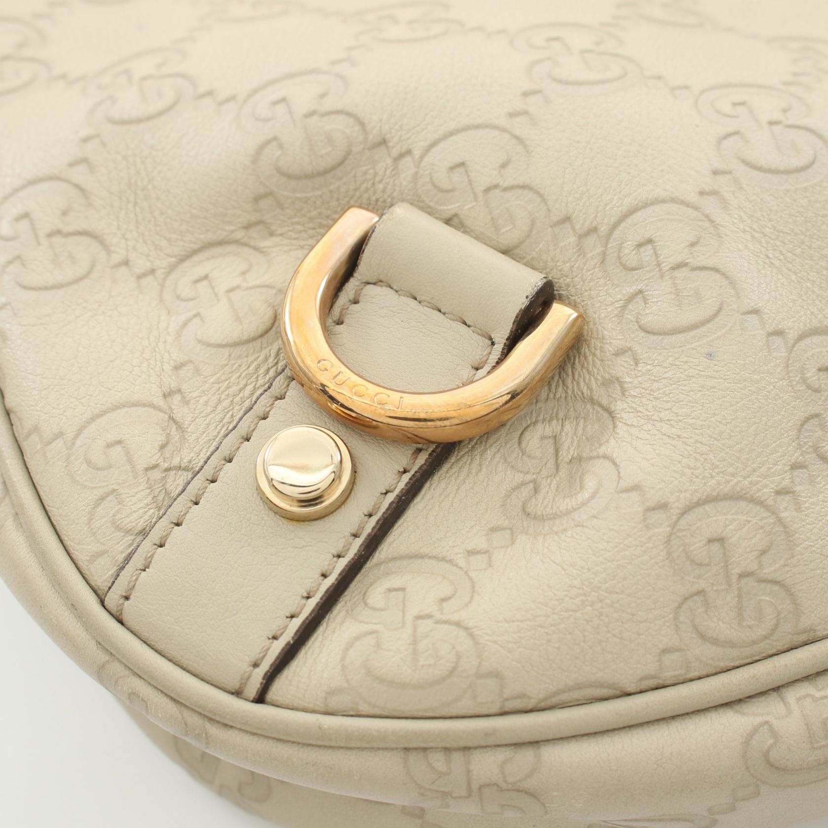 Gucci Abbey Leather Shoulder Bag White