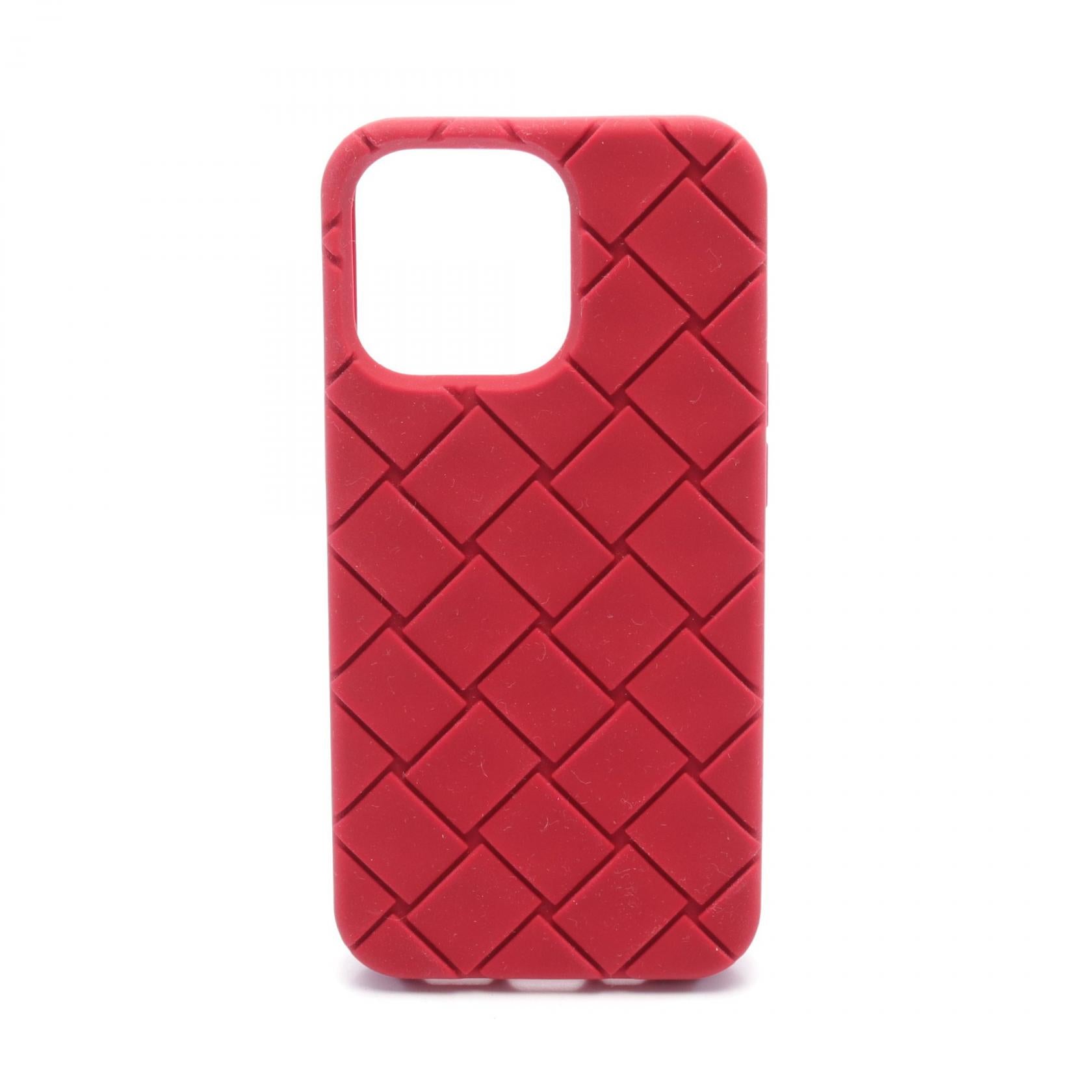 Bottega Veneta Intrecciato iPhone 13 Pro Case Red