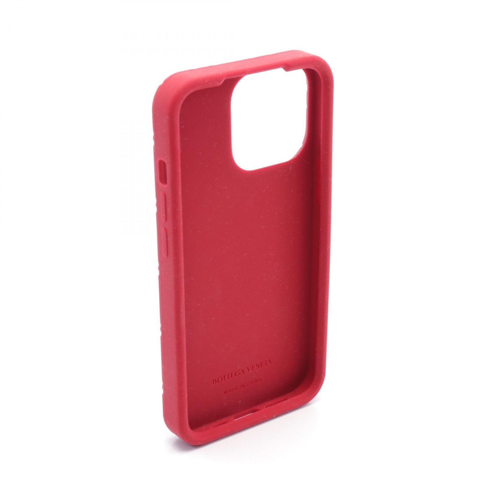 Bottega Veneta Intrecciato iPhone 13 Pro Case Red