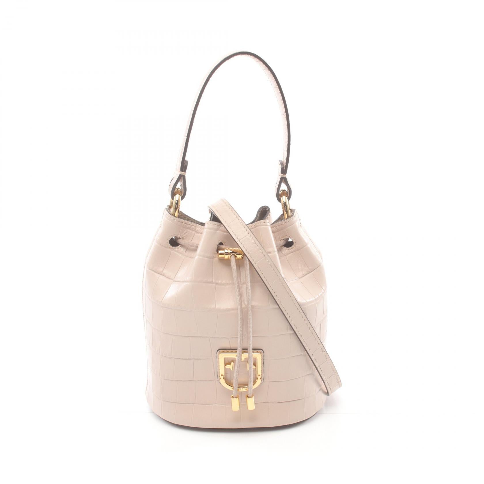 Furla Corona S Leather Handbag Pink