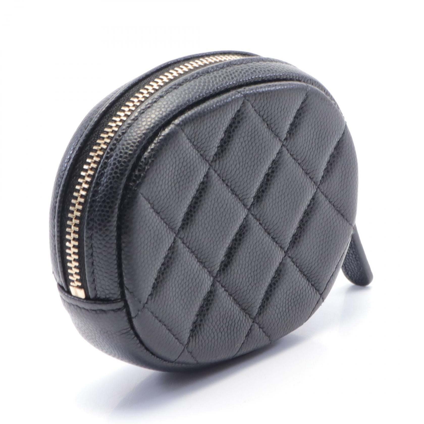 Chanel CC Caviar Coin Case Leather Coin Case AP0217 in Great Condition