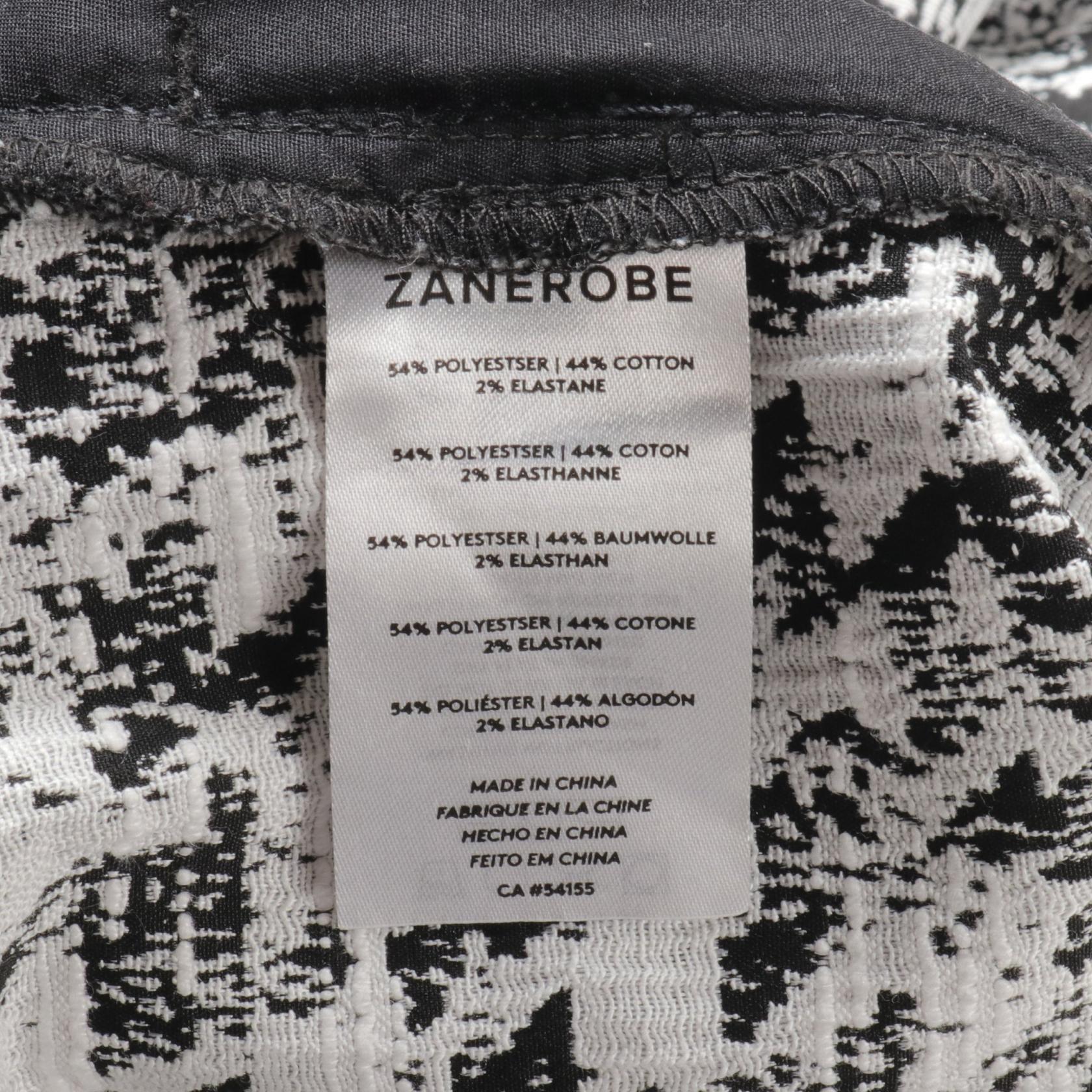 ZANEROBE Cotton Polyester Pants Black/White