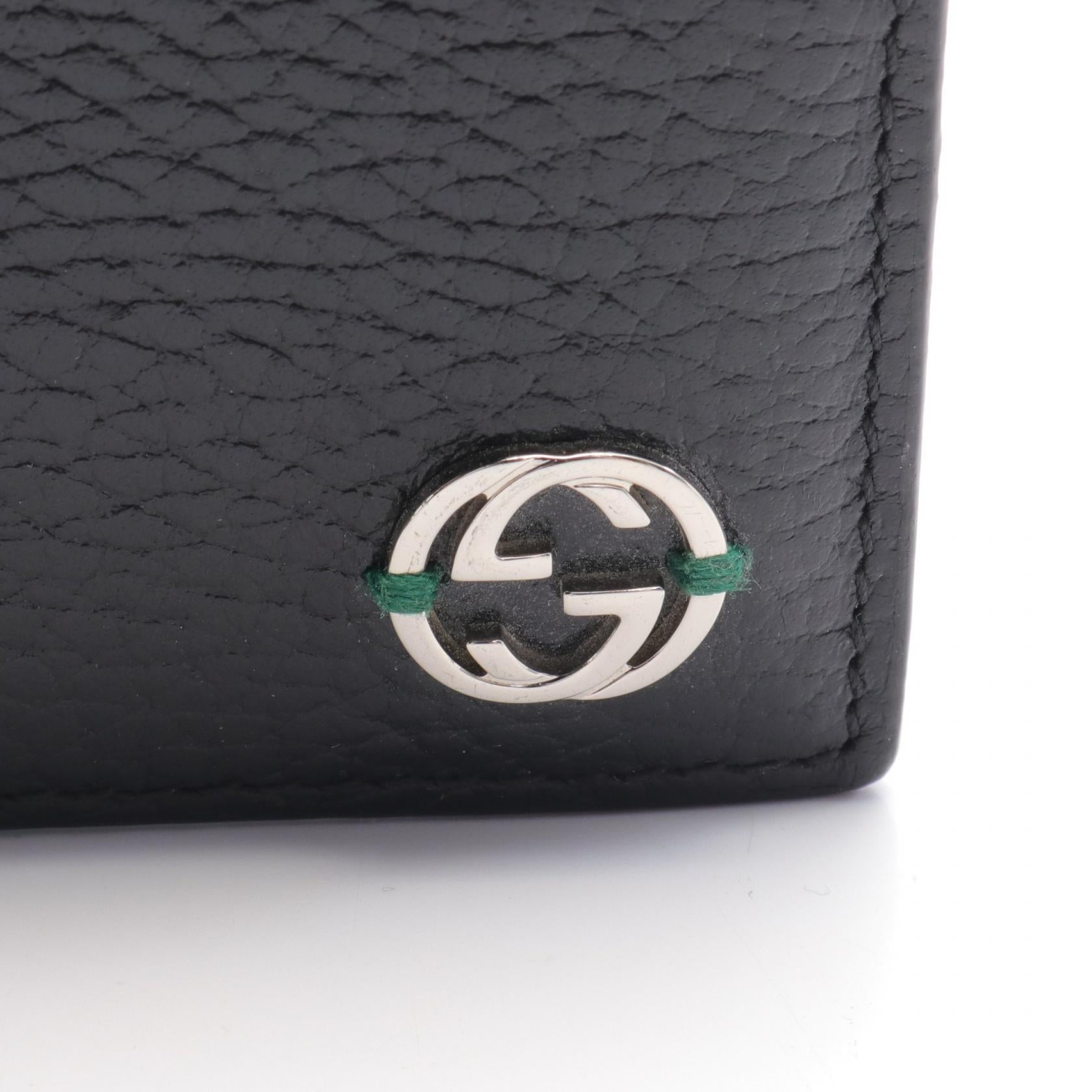 Gucci Leather Interlocking G Wallet Black