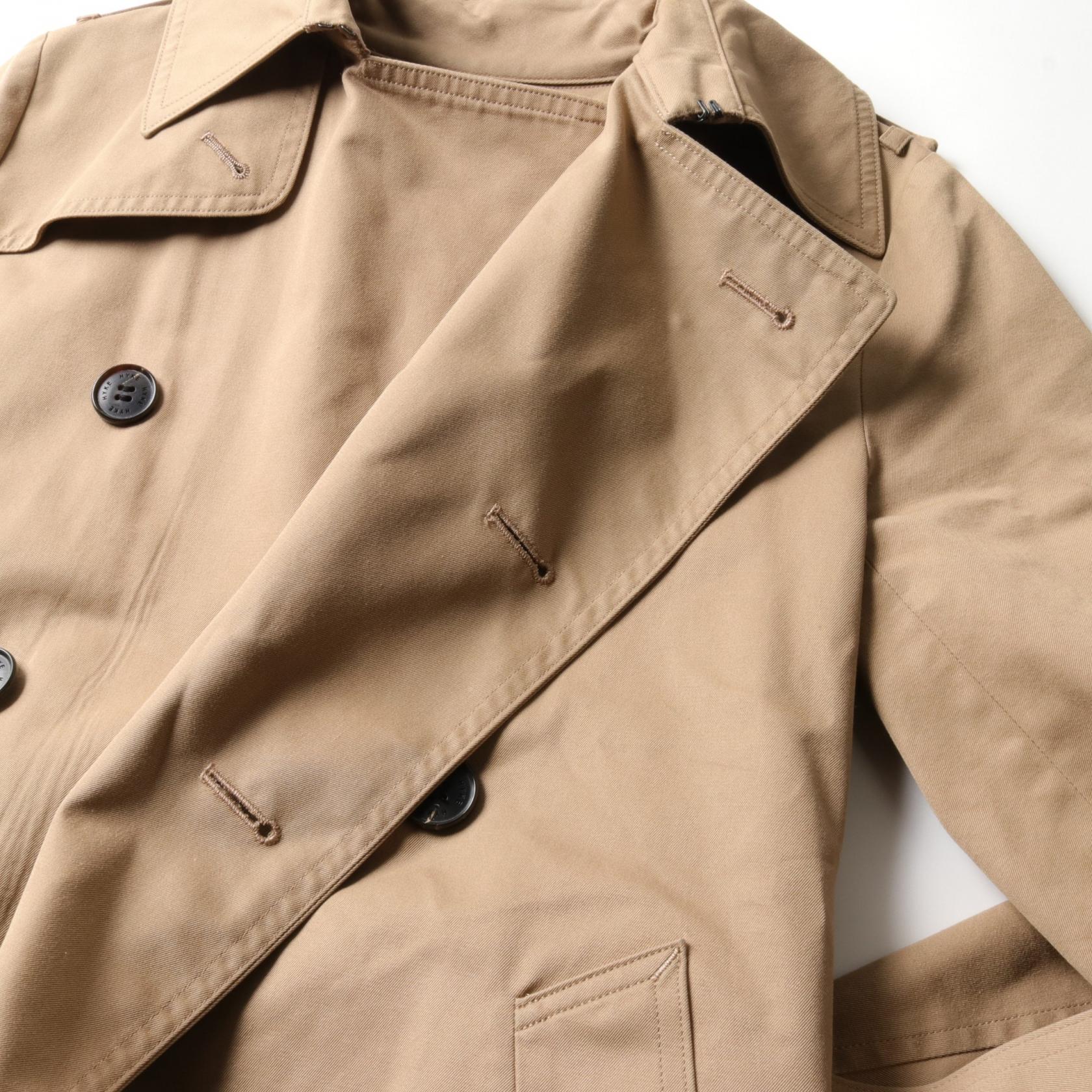 HYKE Cotton Trench Coat Beige