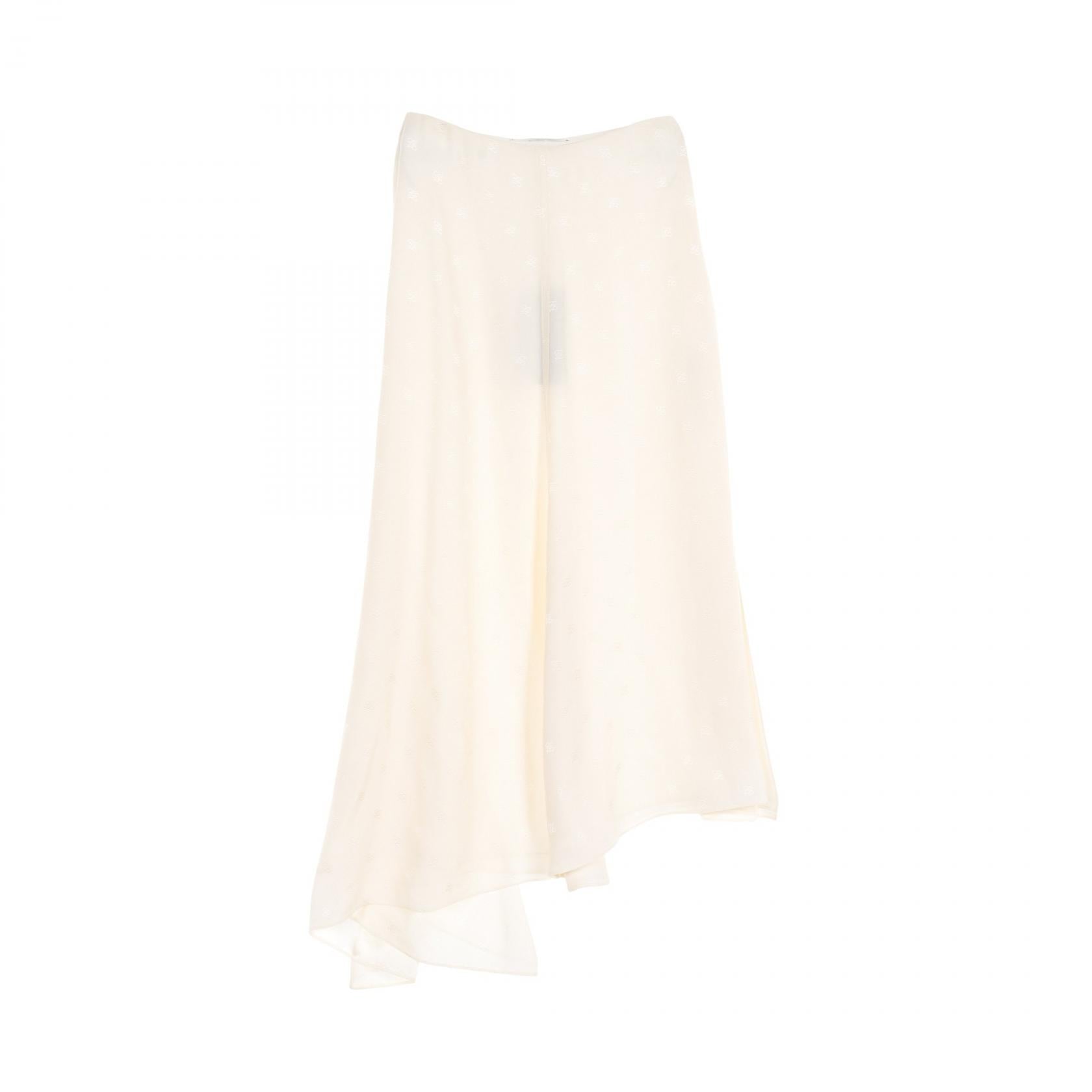 Fendi Silk Skirt Ivory FQ7235