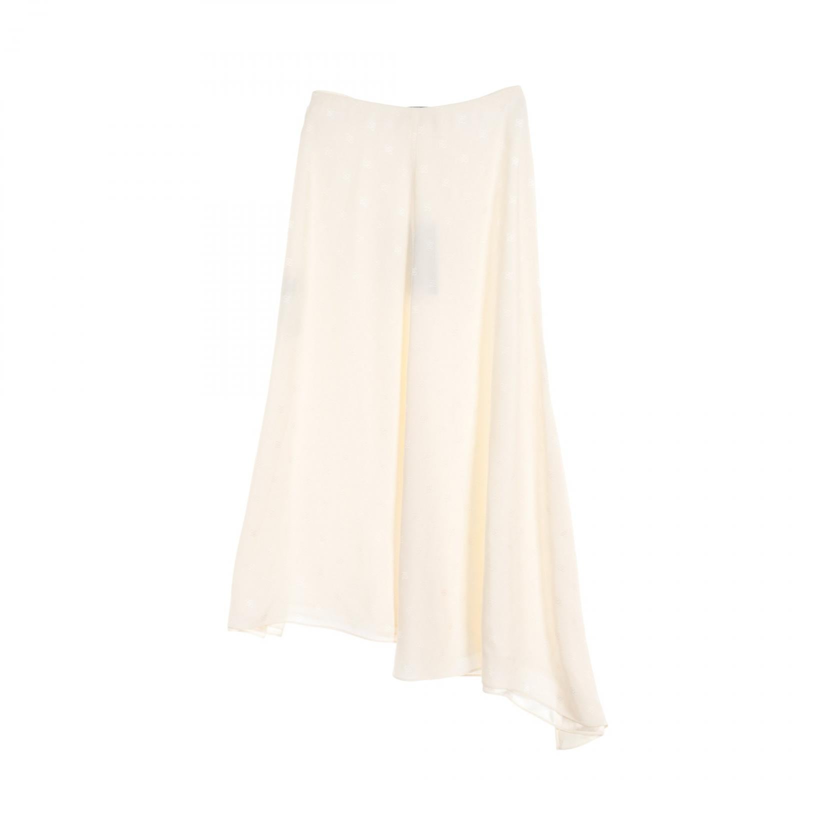 Fendi Silk Skirt Ivory FQ7235