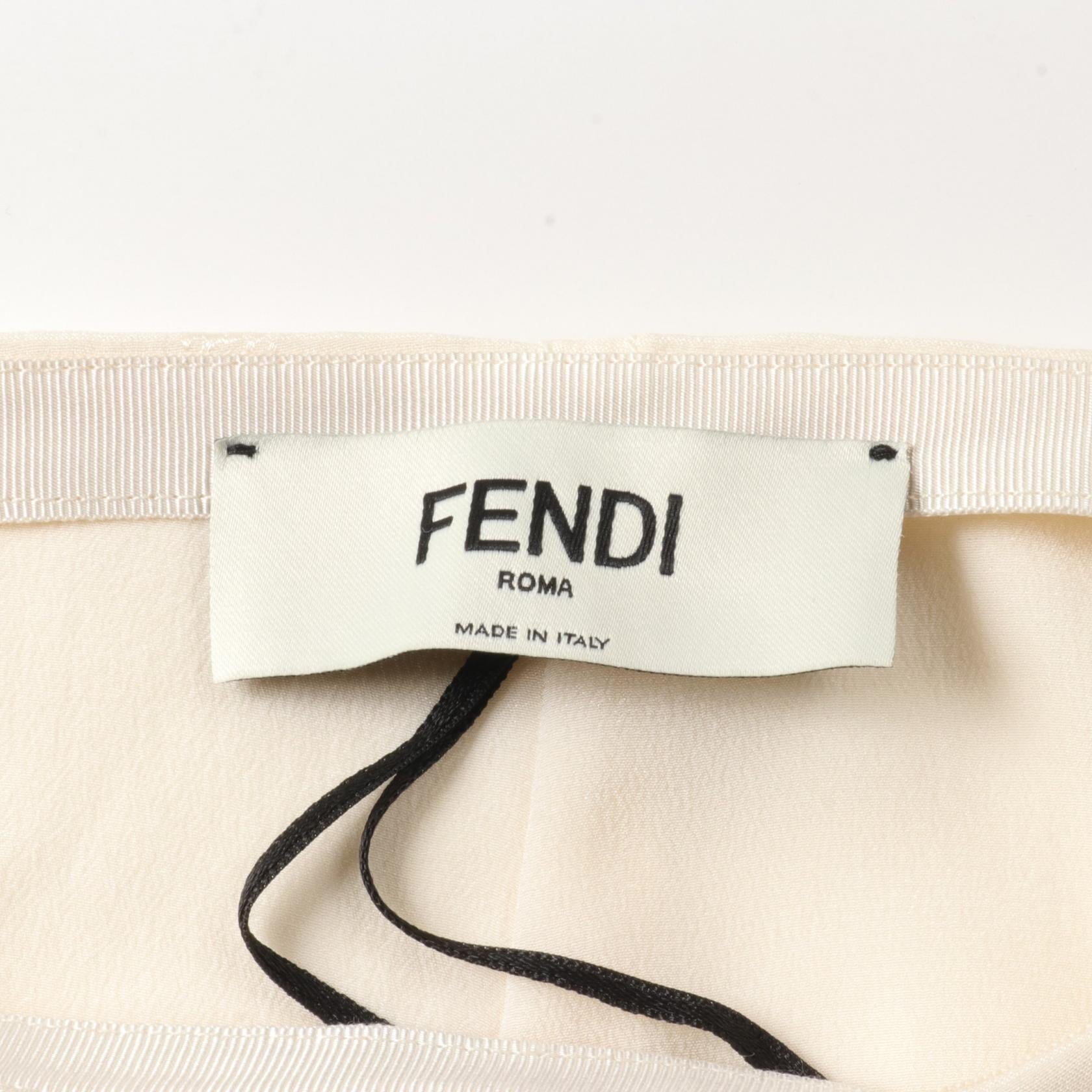 Fendi Silk Skirt Ivory FQ7235