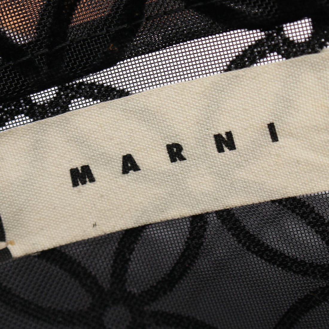 Marni Leather Polyester Tote Bag Black