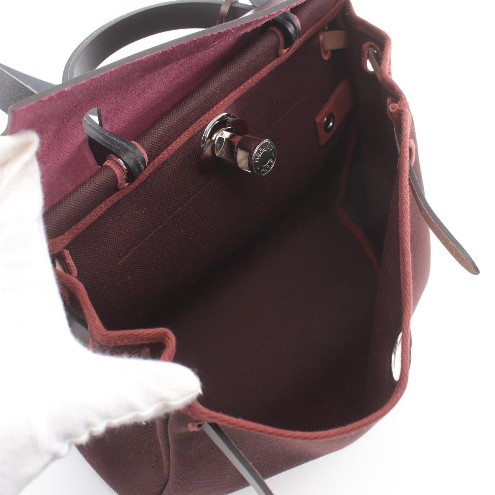 Hermes Aile Bag Zip PM Handbag Bordeaux