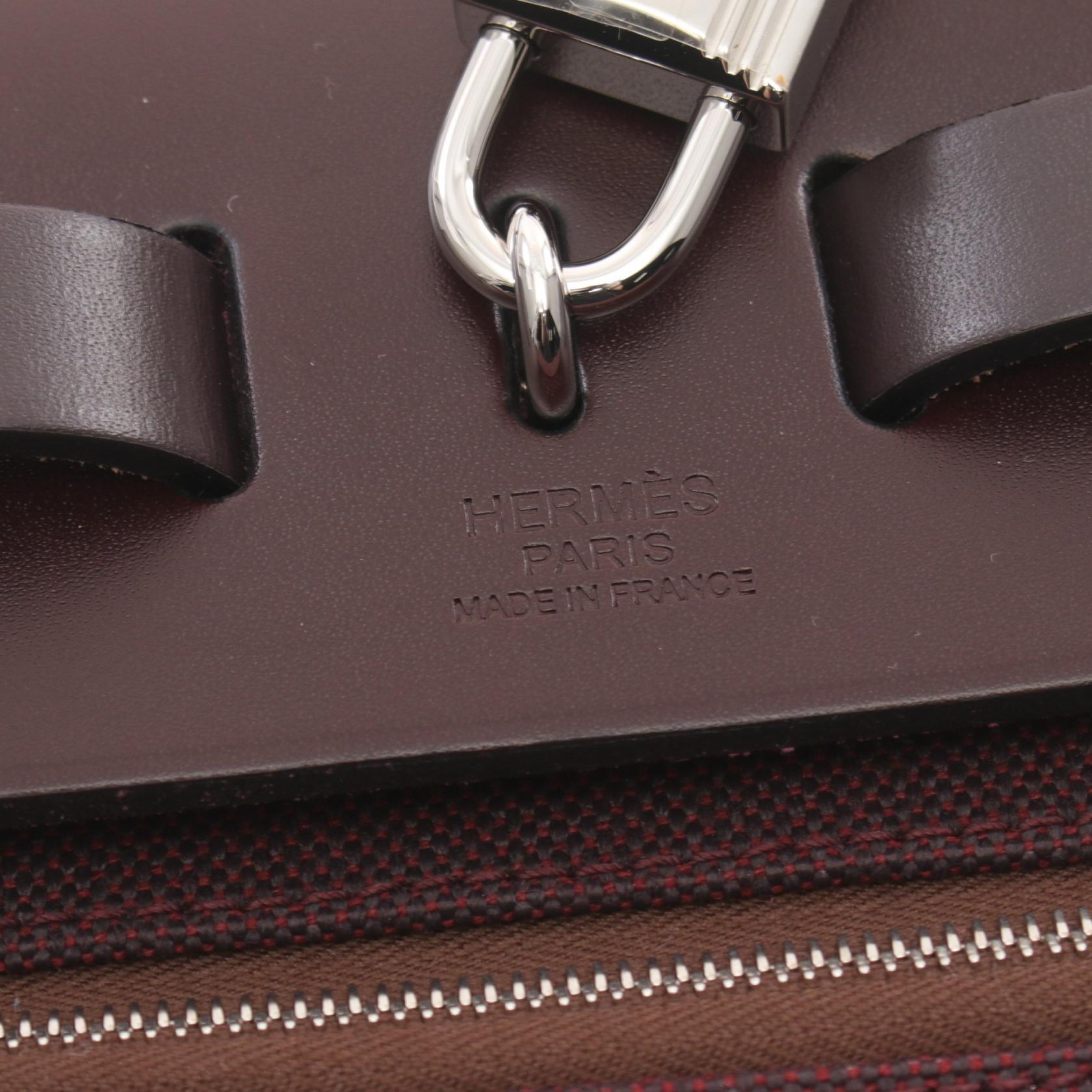 Hermes Aile Bag Zip PM Handbag Bordeaux