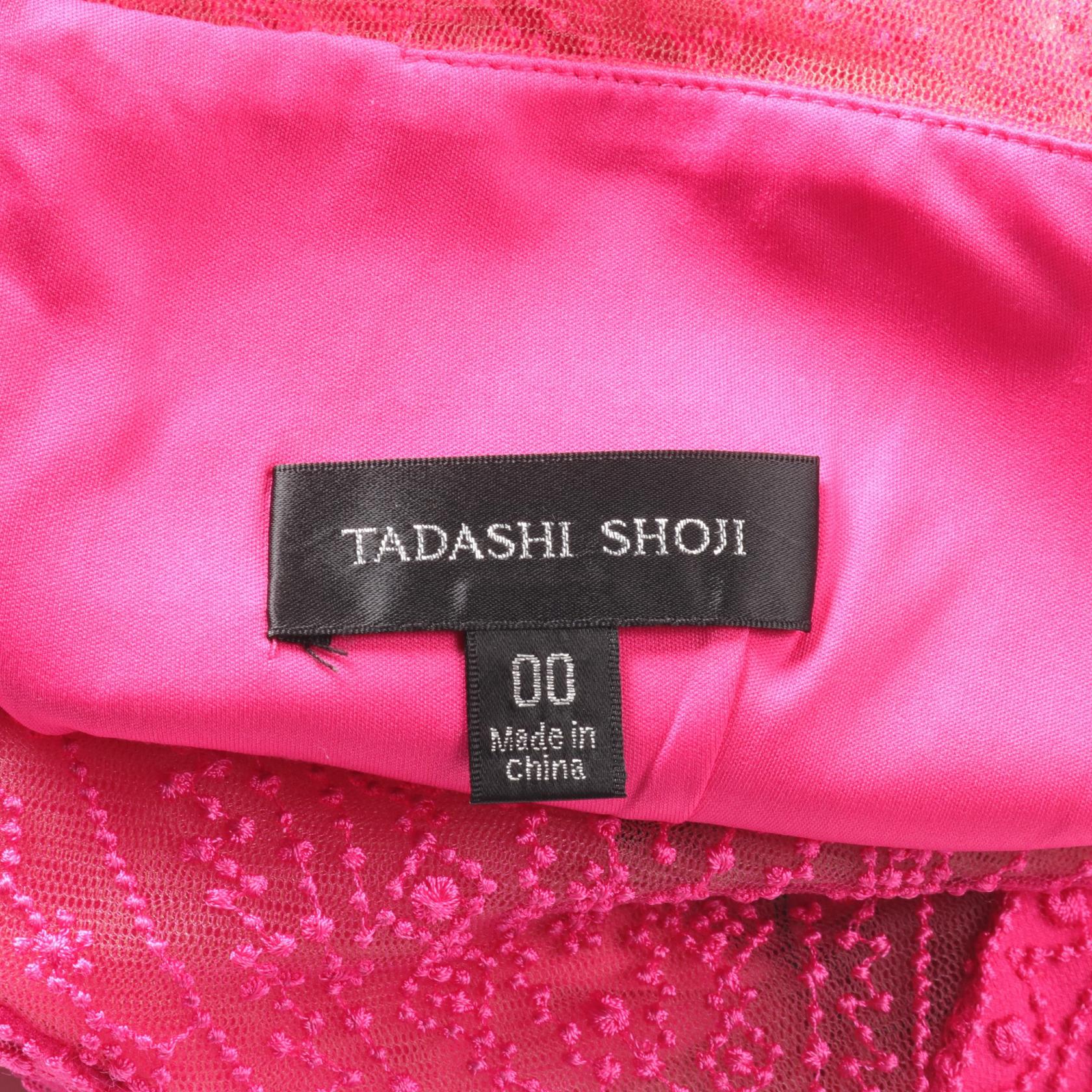 TADASHI SHOJI Tulle Dress Polyester Pink