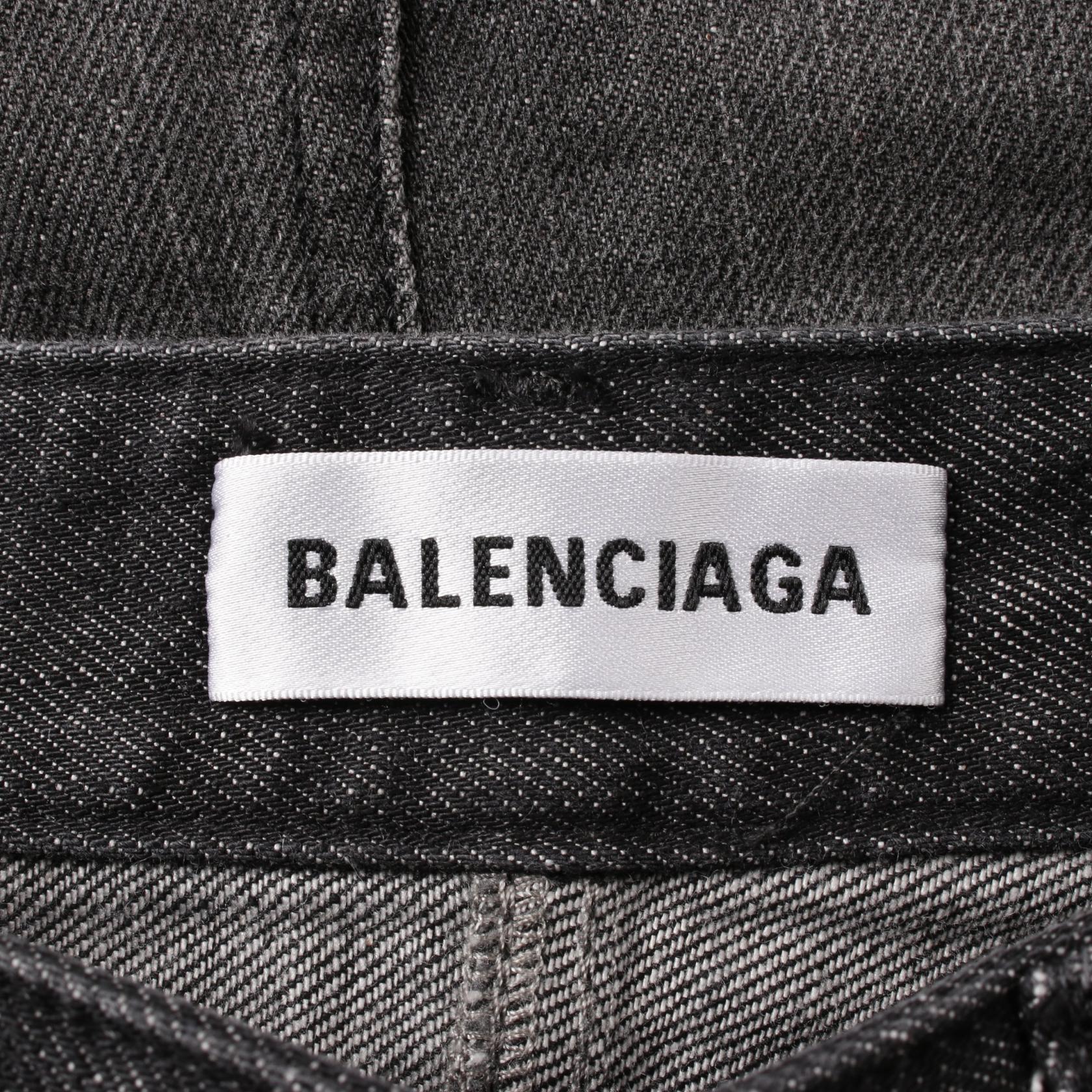 Balenciaga Cotton Mini Skirt Gray