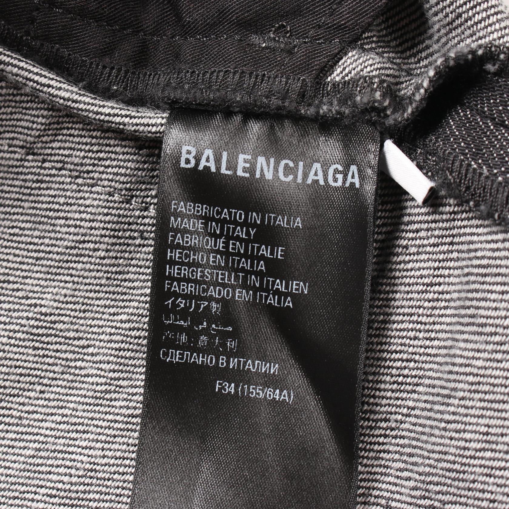 Balenciaga Cotton Mini Skirt Gray