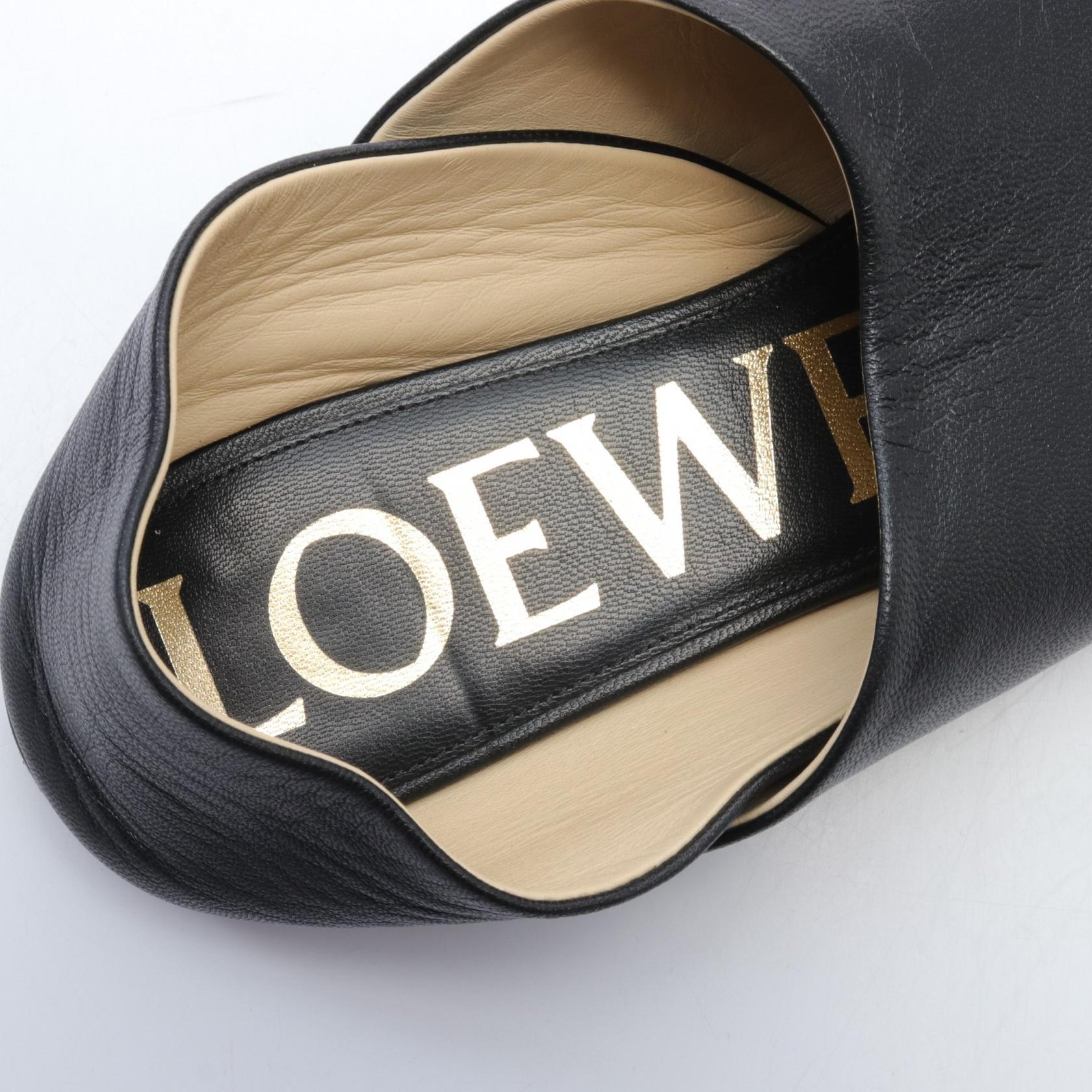 Loewe Leather Toy Slipper Shoes Black