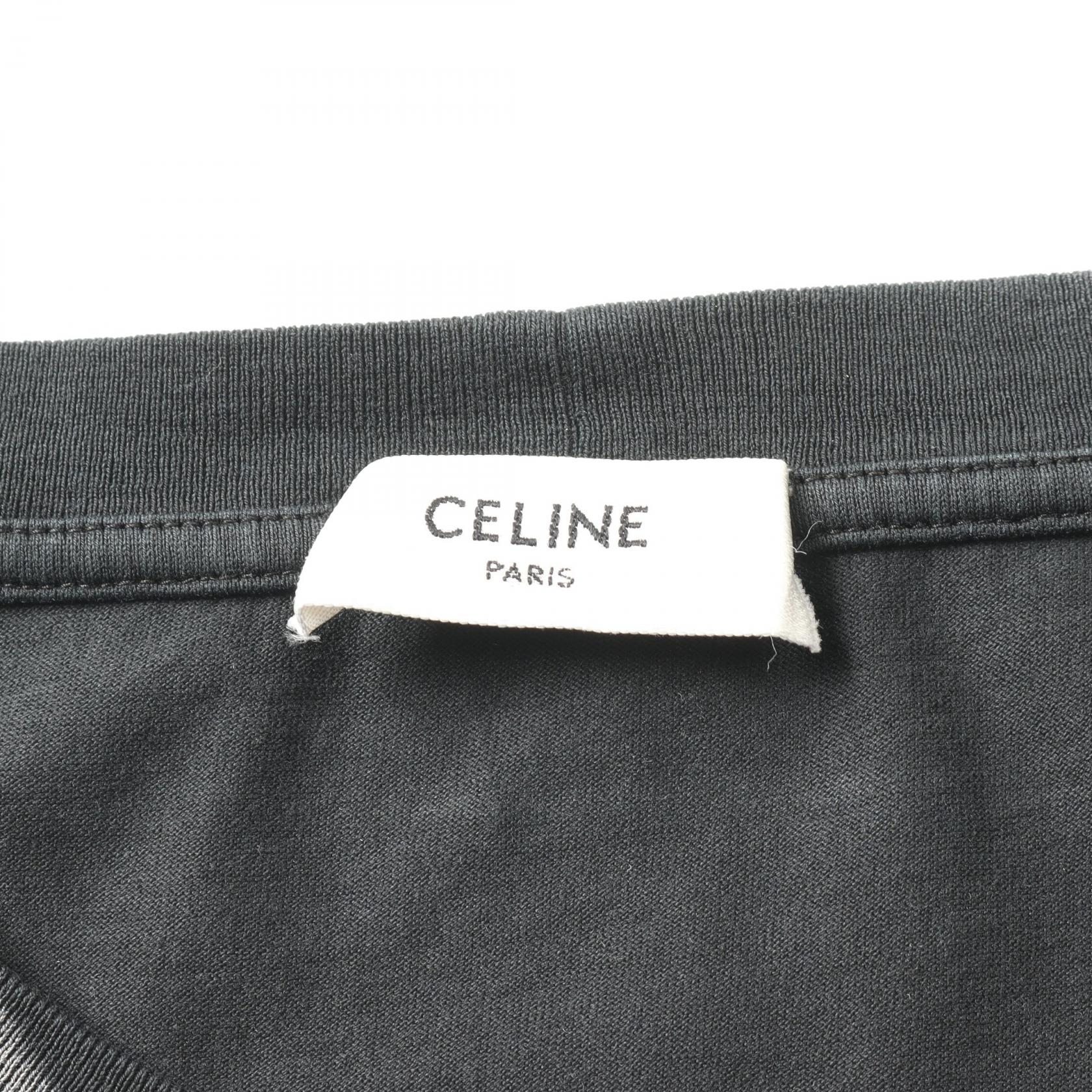 Celine Cotton T-Shirt Black 2X820643O