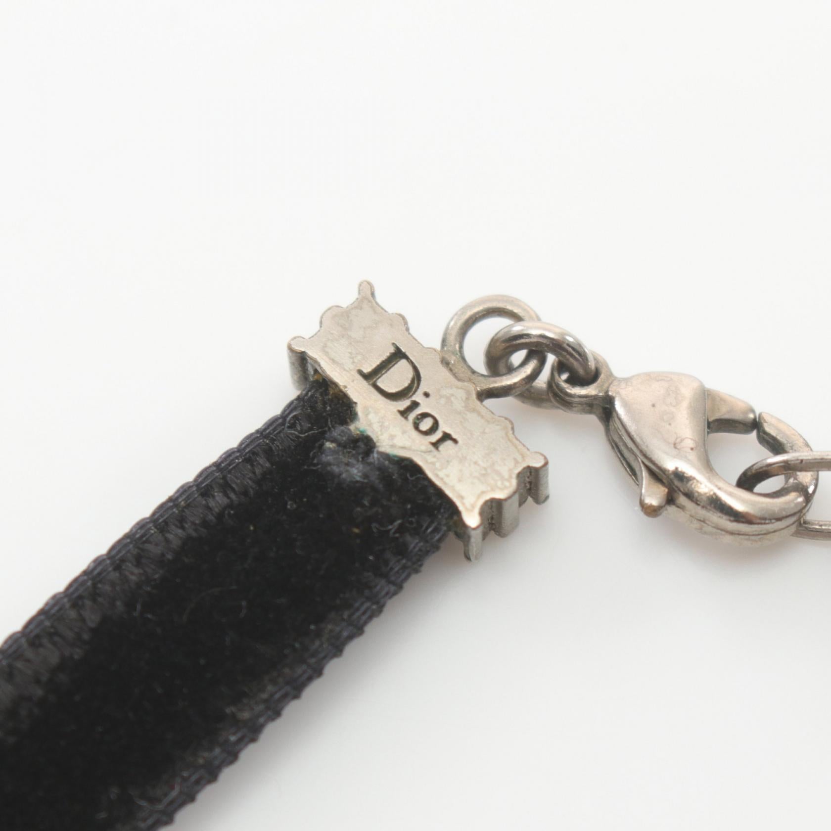 Dior J'ADIOR Choker Stainless Steel Velour Rhinestone