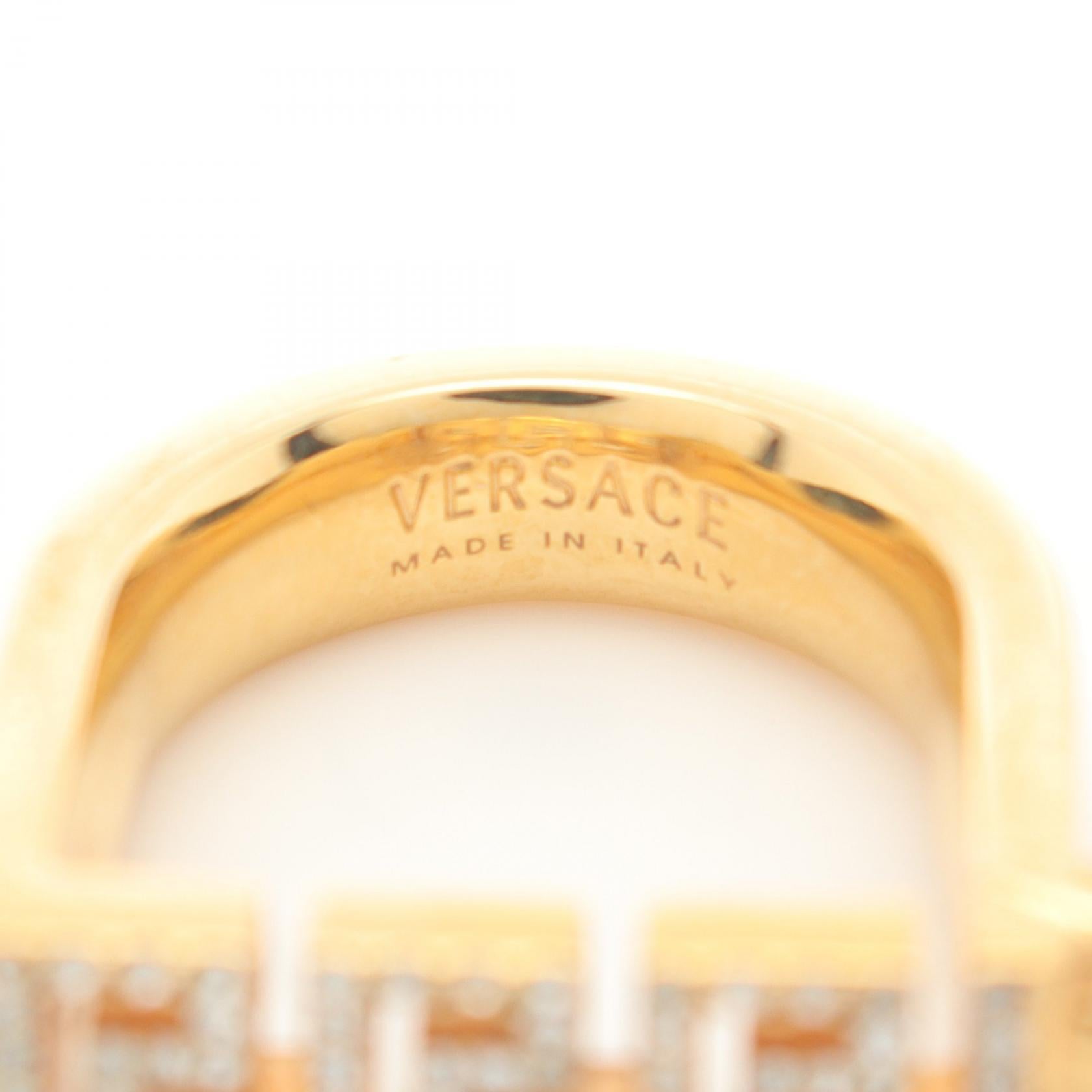 Versace Medusa Ring Gold Plated Rhinestone