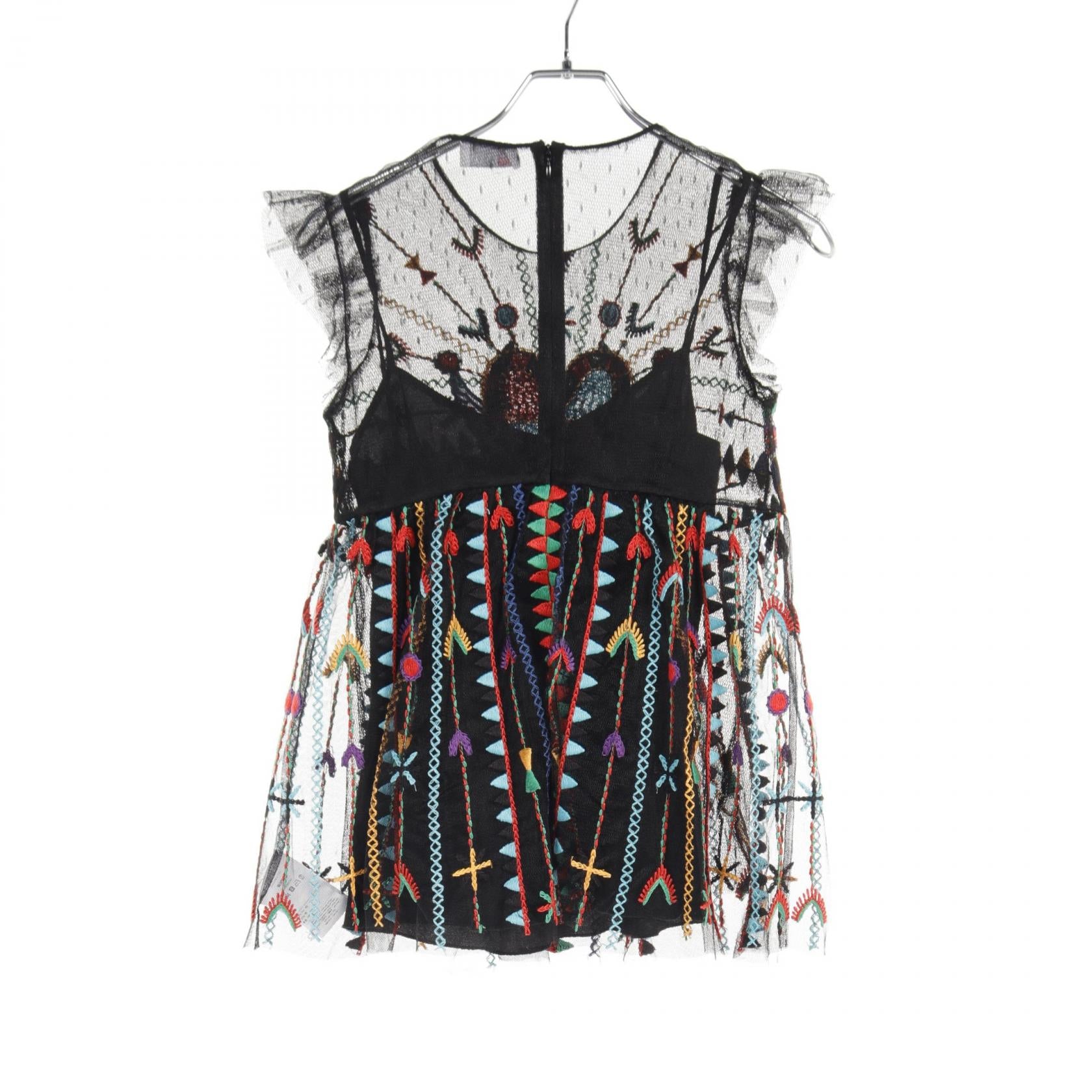 RED VALENTINO Nylon Blouse Black Multi