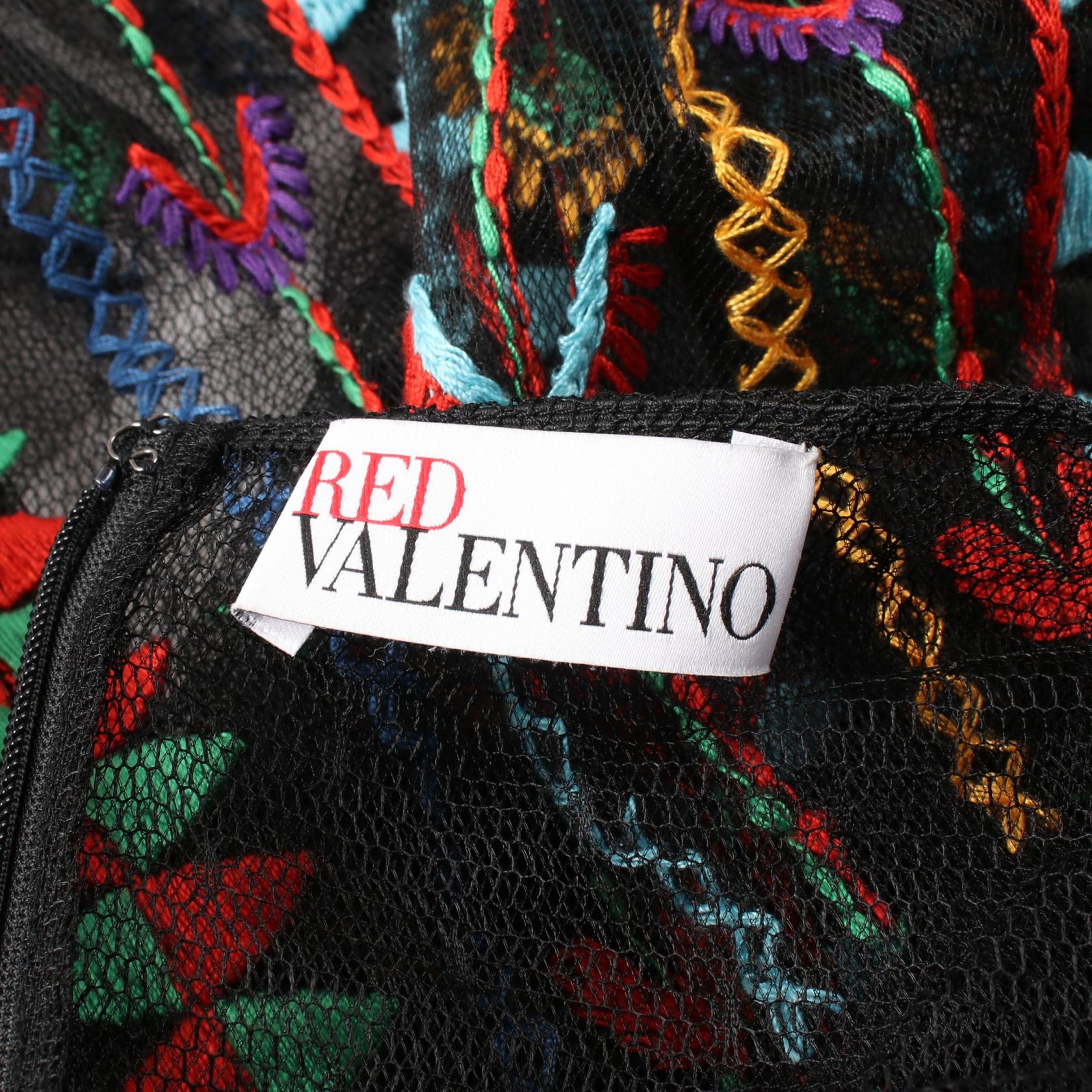 RED VALENTINO Nylon Blouse Black Multi