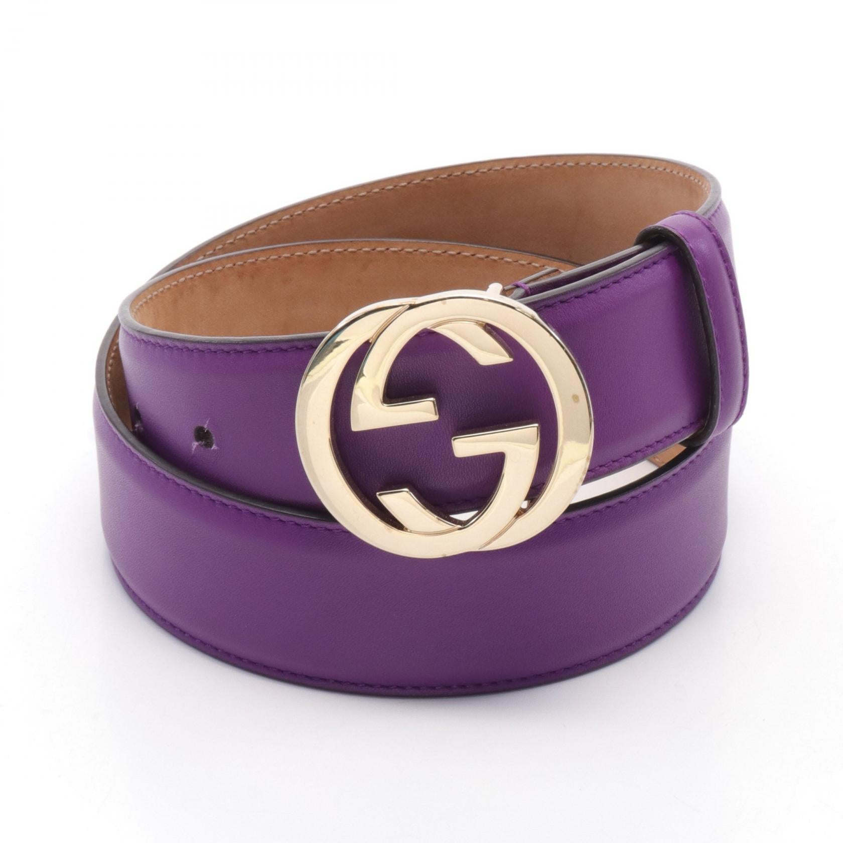 Gucci Leather Interlocking G Belt