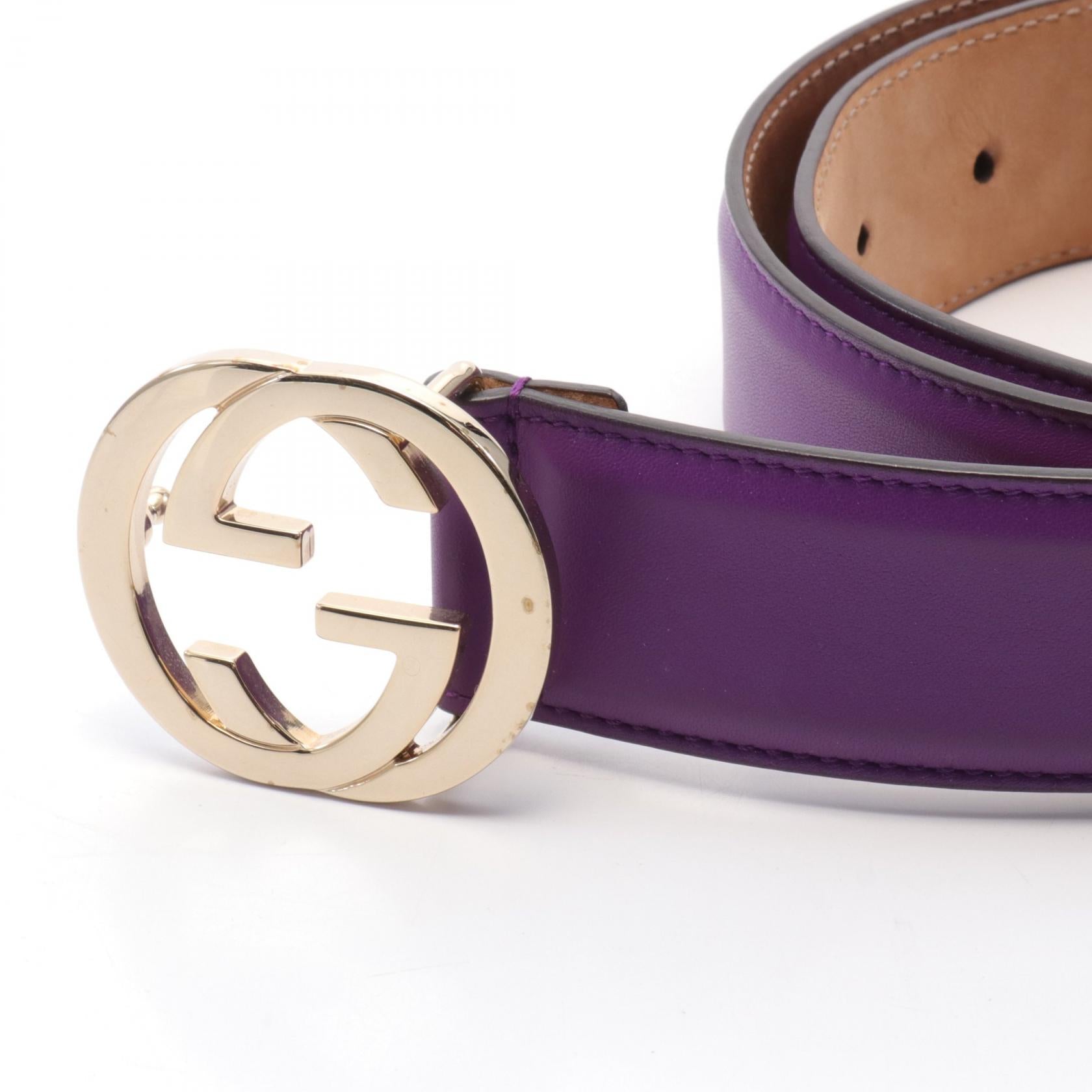 Gucci Leather Interlocking G Belt