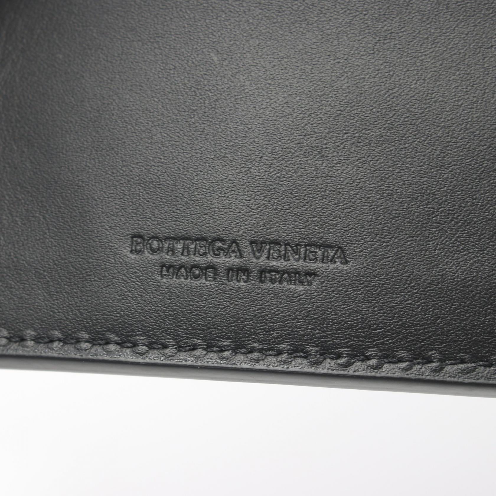 Bottega Veneta Leather Intrecciato Wallet Black