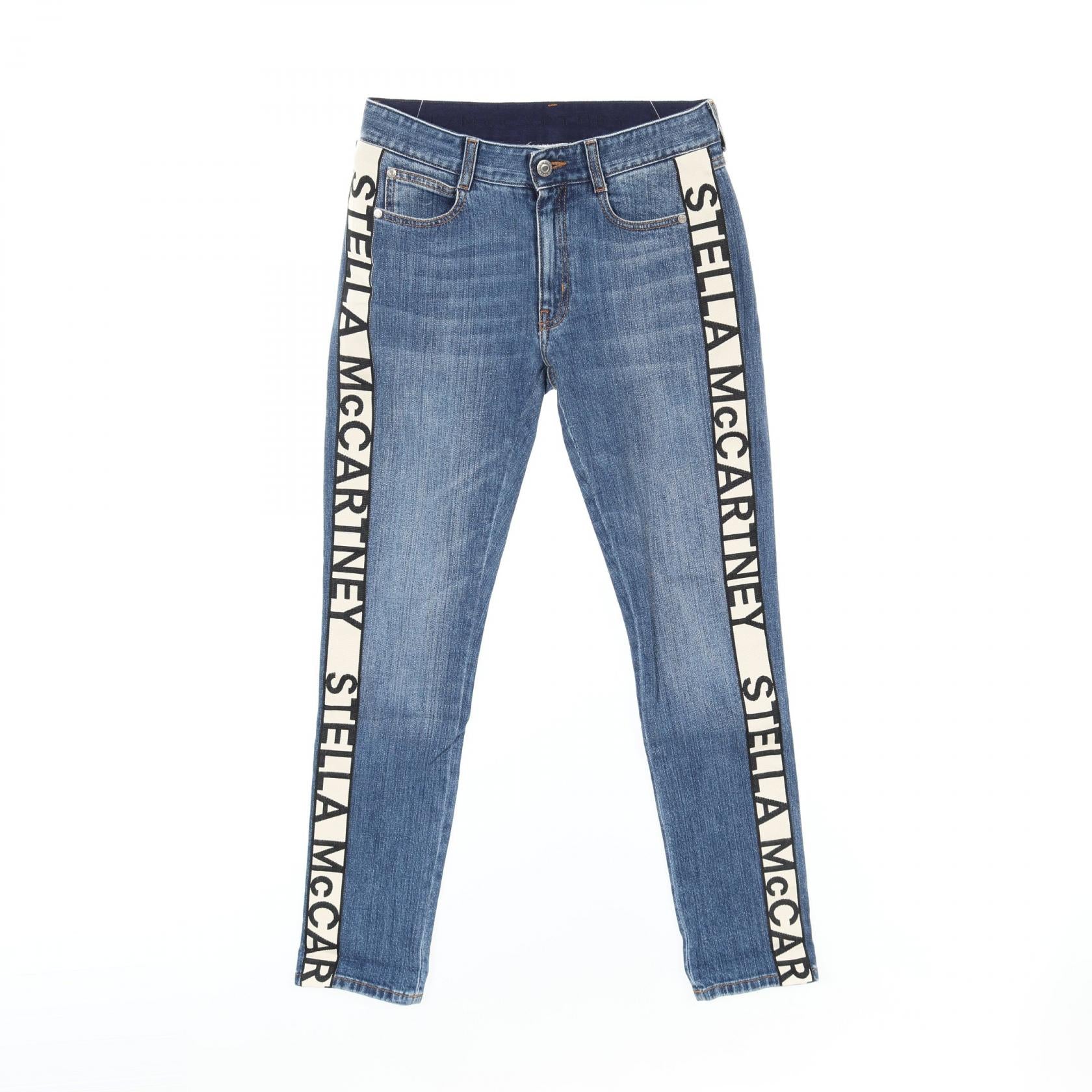 Stella McCartney Denim Pants Cotton Blue