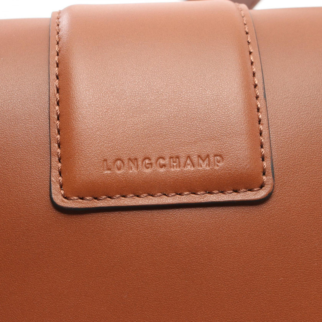 Longchamp Leather Box Trot S Shoulder Bag Brown