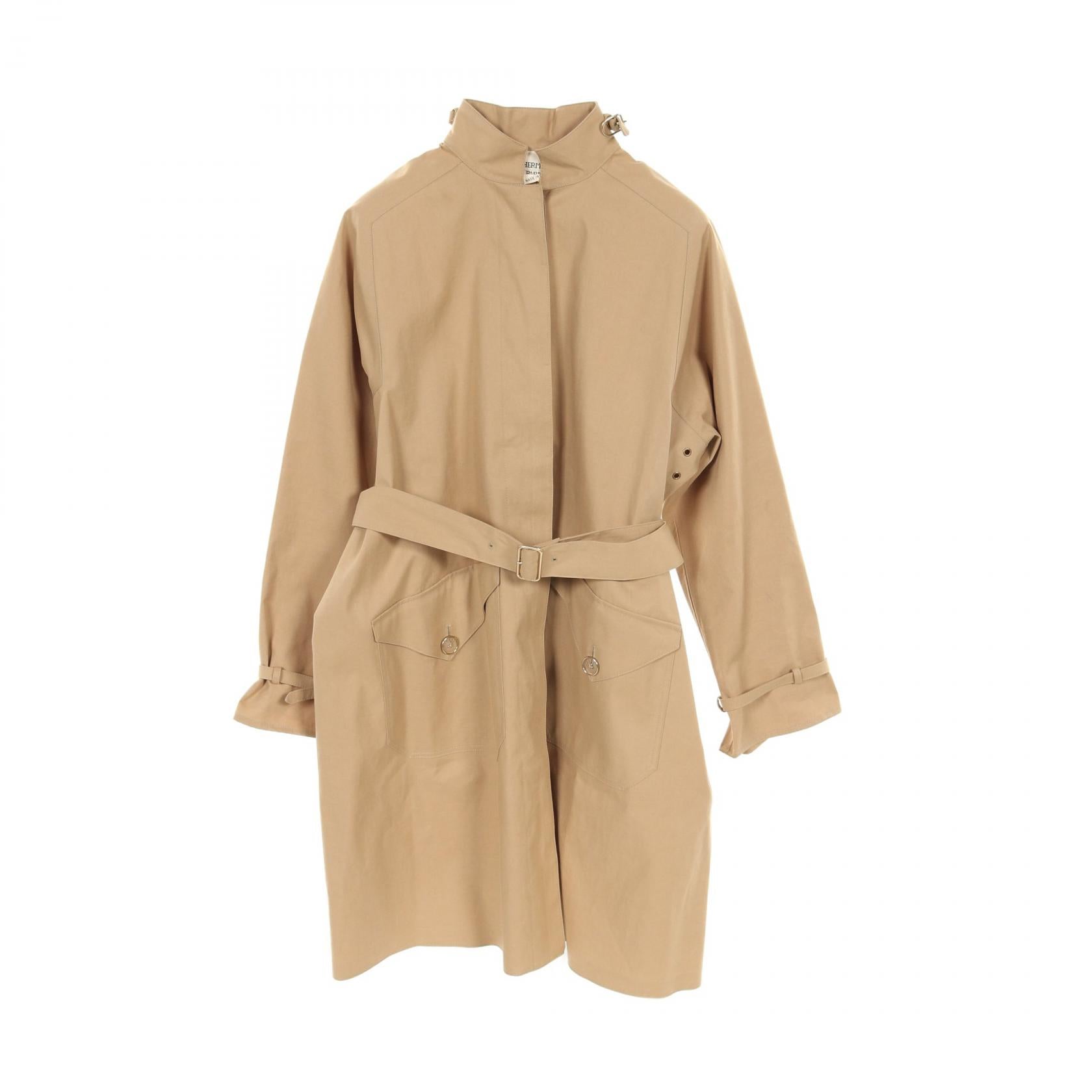 Hermes Cotton Beige Outerwear for Women