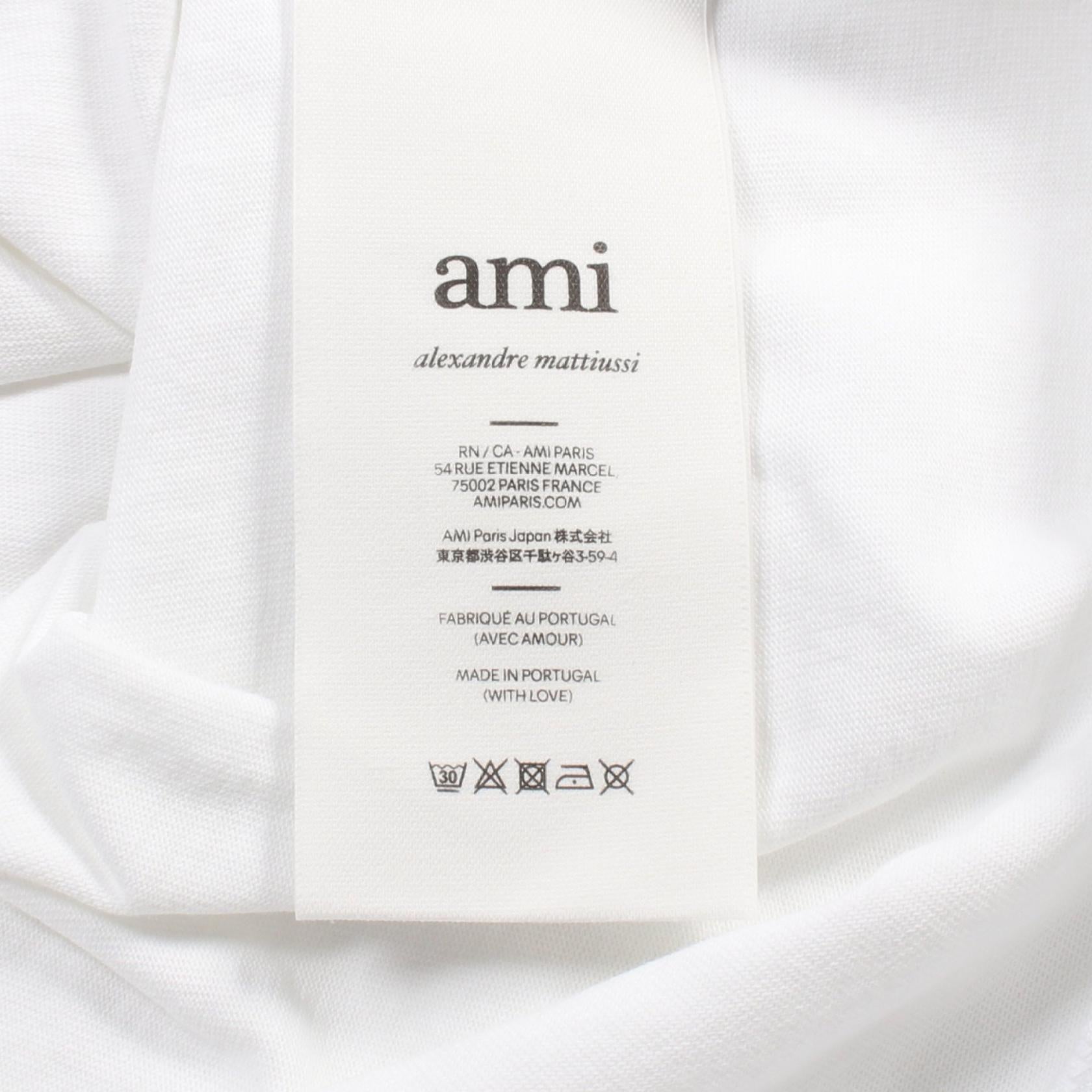 AMI Heart Logo Cotton T-Shirt BFUTS005.726