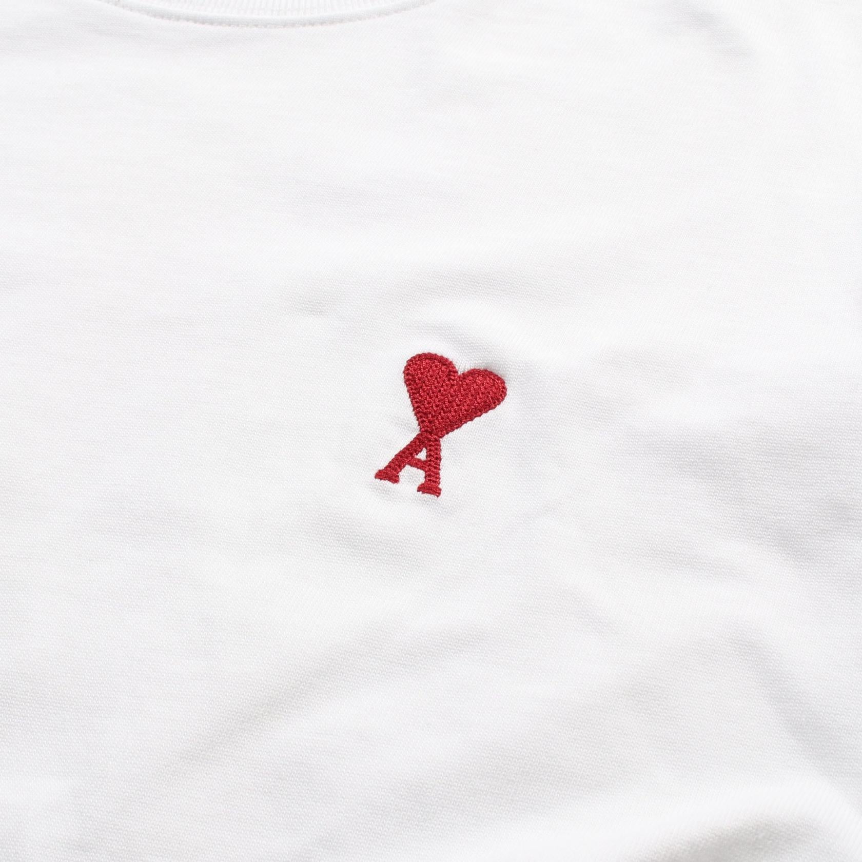 AMI Heart Logo Cotton T-Shirt BFUTS005.726