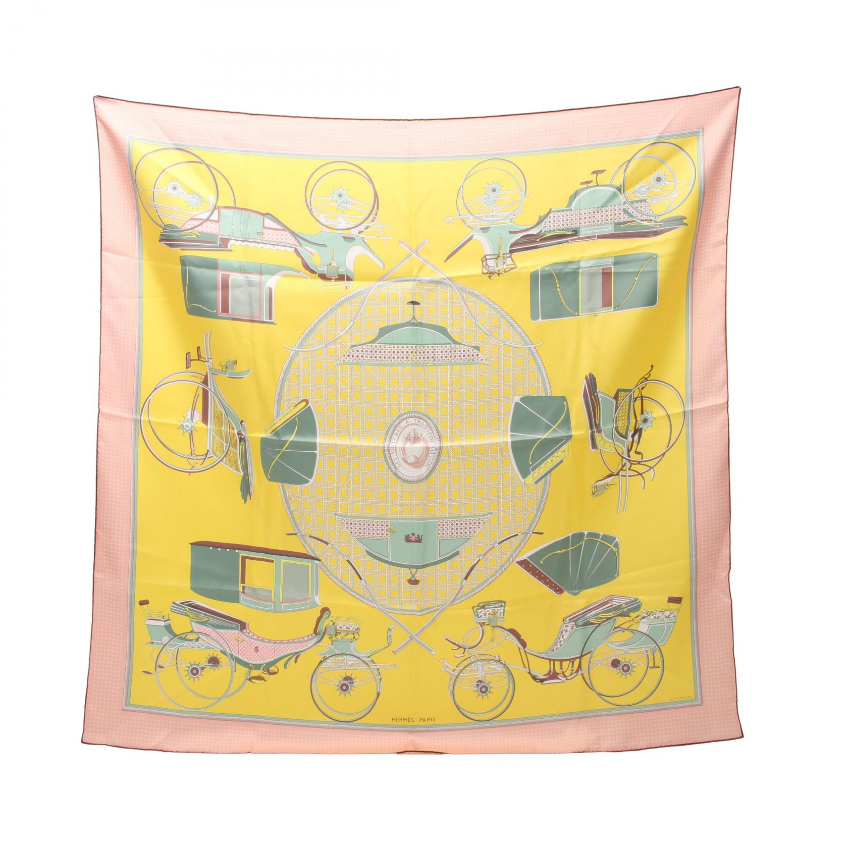 Hermes Silk Scarf LES VOITURES A TRANSFORMATION